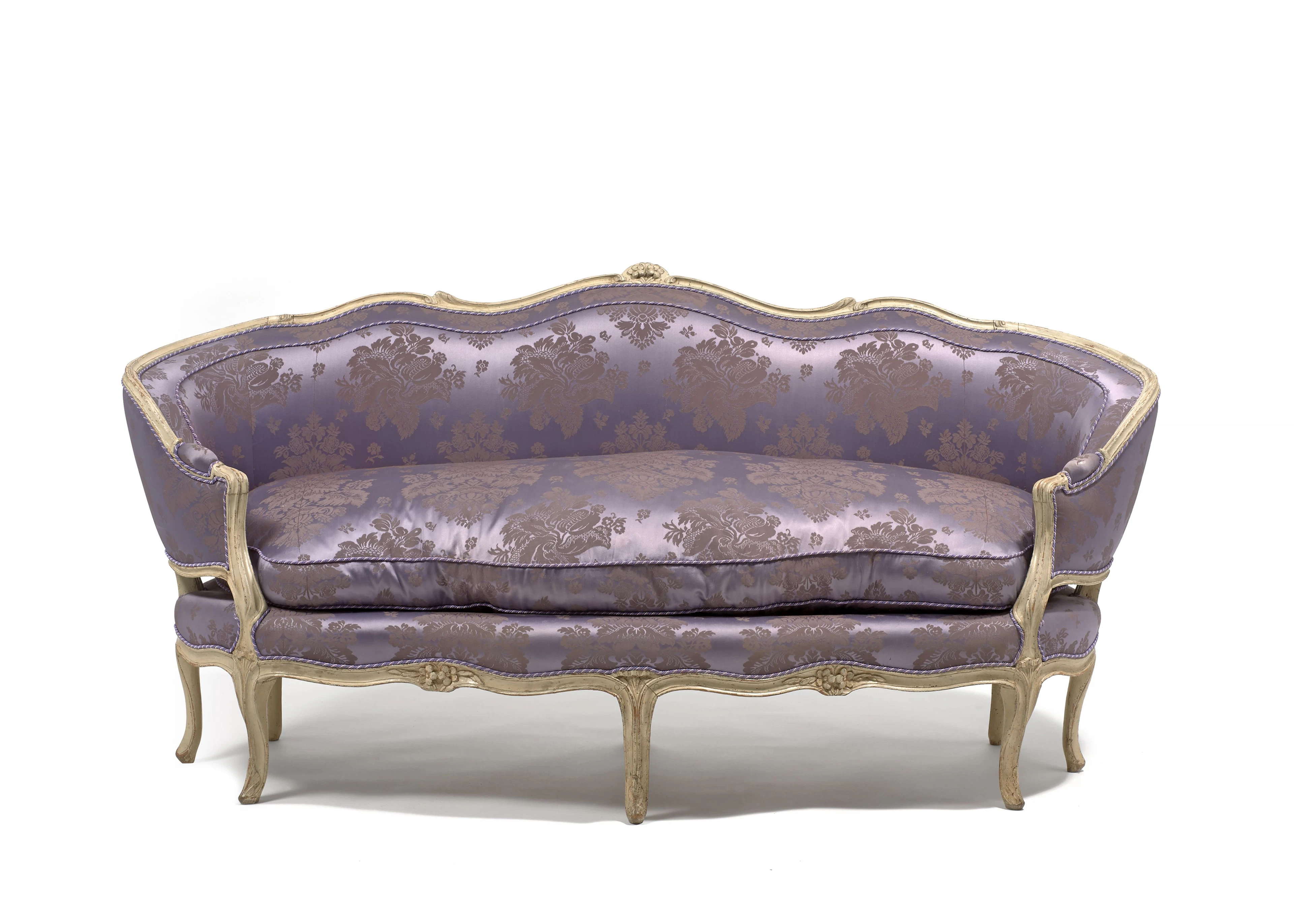 IMPORTANT CANAPÉ CORBEILLE D'ÉPOQUE LOUIS XV Estampillé DELANOIS