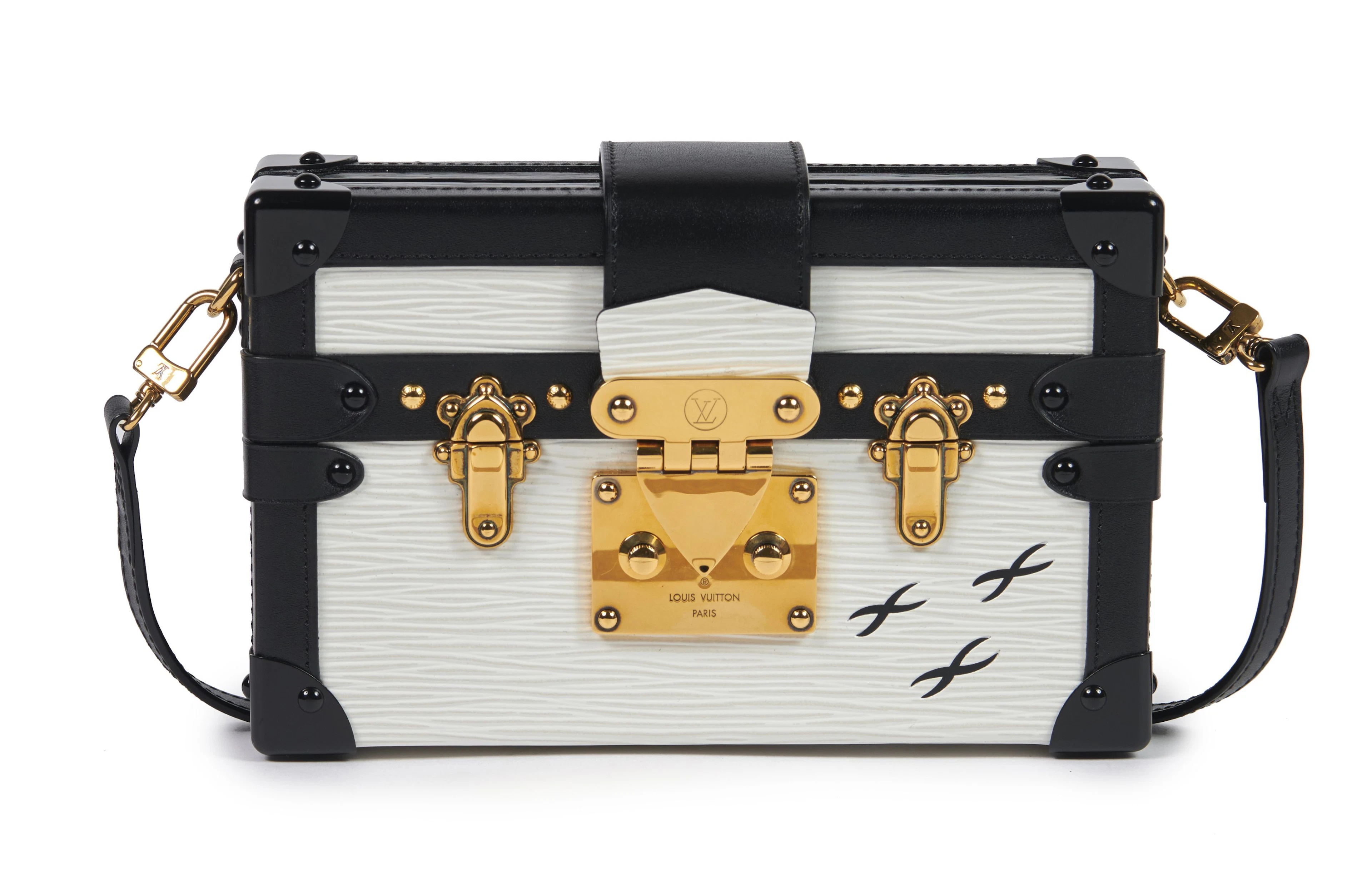 LOUIS VUITTON 2014 Minaudière PETITE MALLE Cuir Epi et...