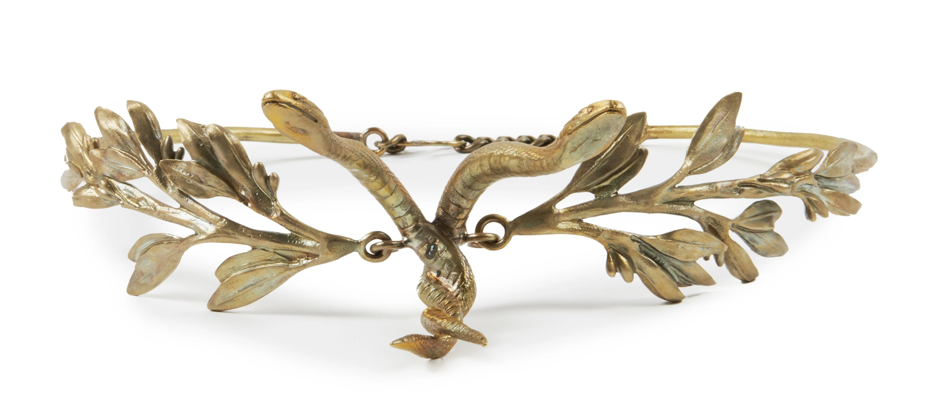 GIAMBATTISTA VALLI CEINTURE articulée en métal doré...