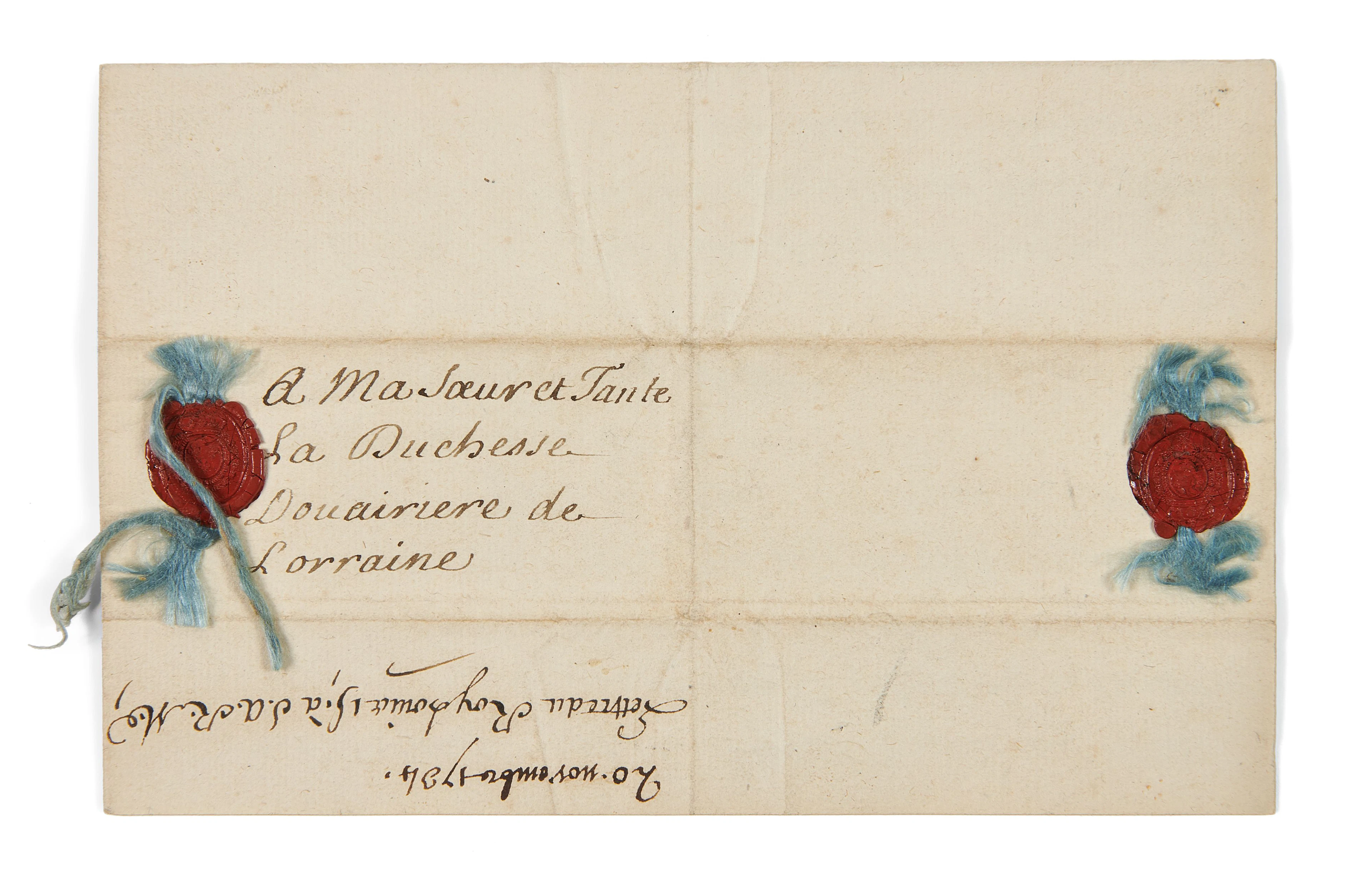 * LOUIS XV Lettre à la Duchesse Douairière de Lorraine