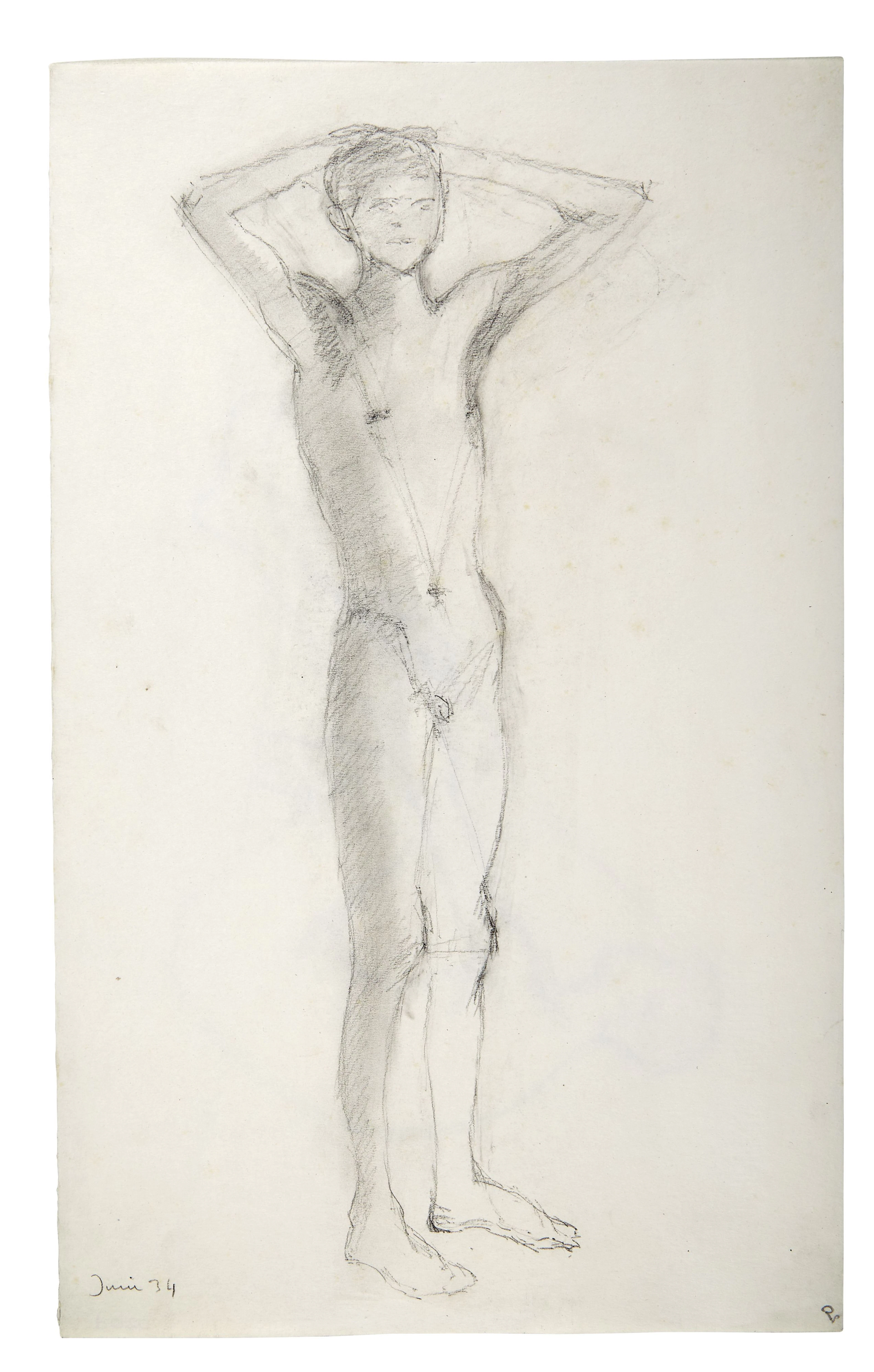 Germaine RICHIER 1902- 1959 Sans titre (Jeune homme nu debout