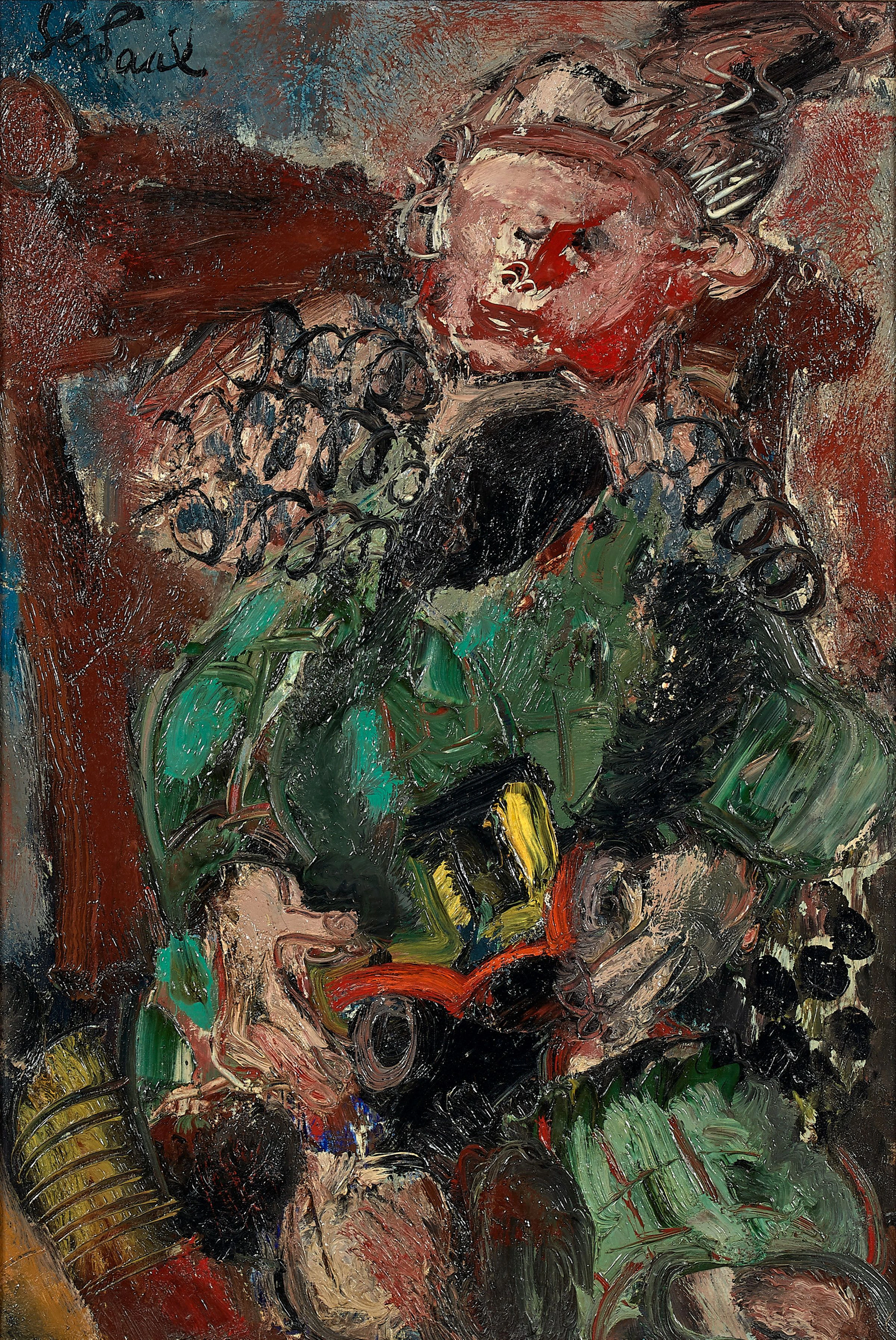 GEN PAUL 1895 - 1975 Enfant à la voiture - circa 1927 Huile sur toile