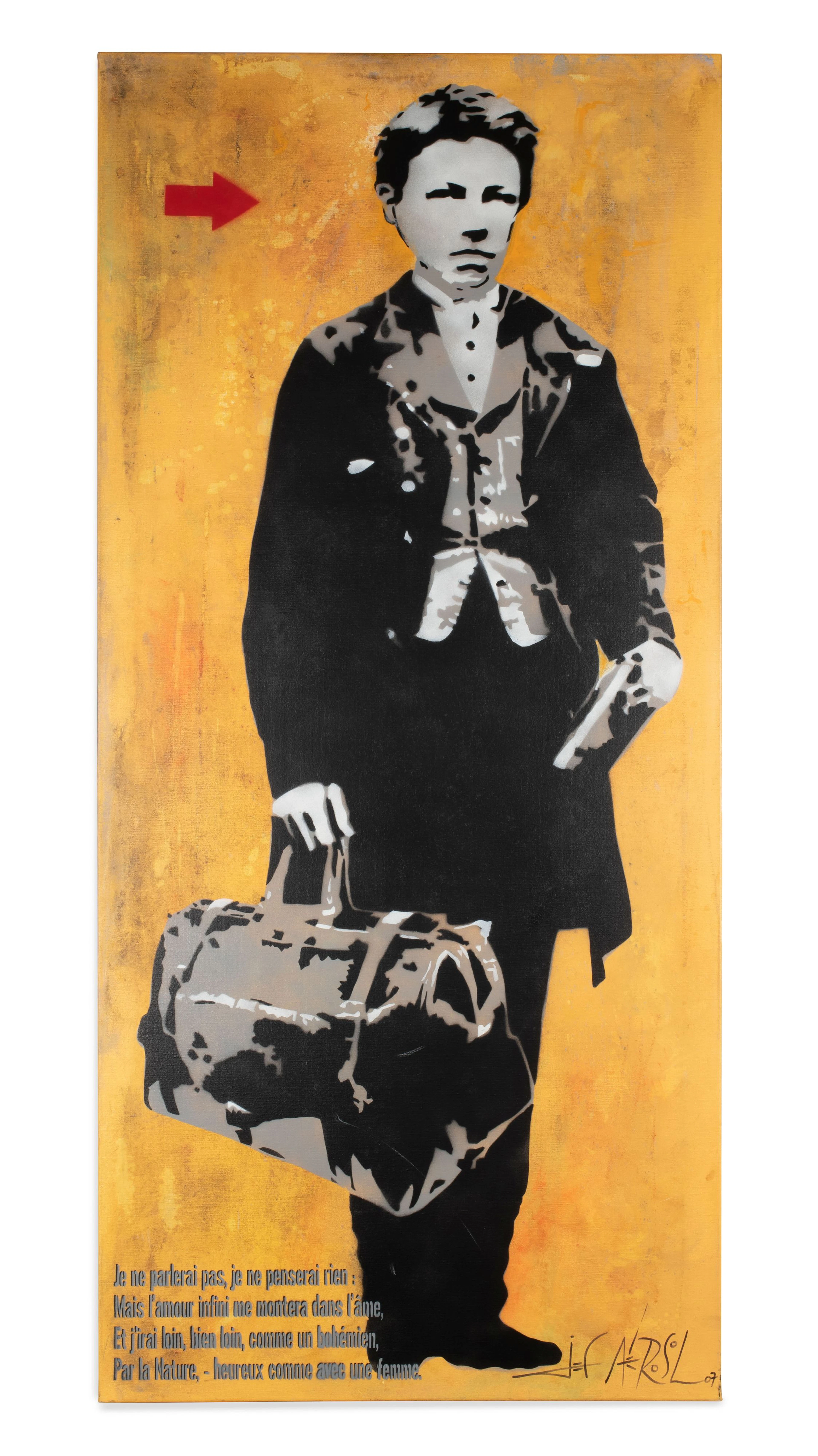 JEF AEROSOL (Français - Né en 1957) Rimbaud - 2007 Pochoir