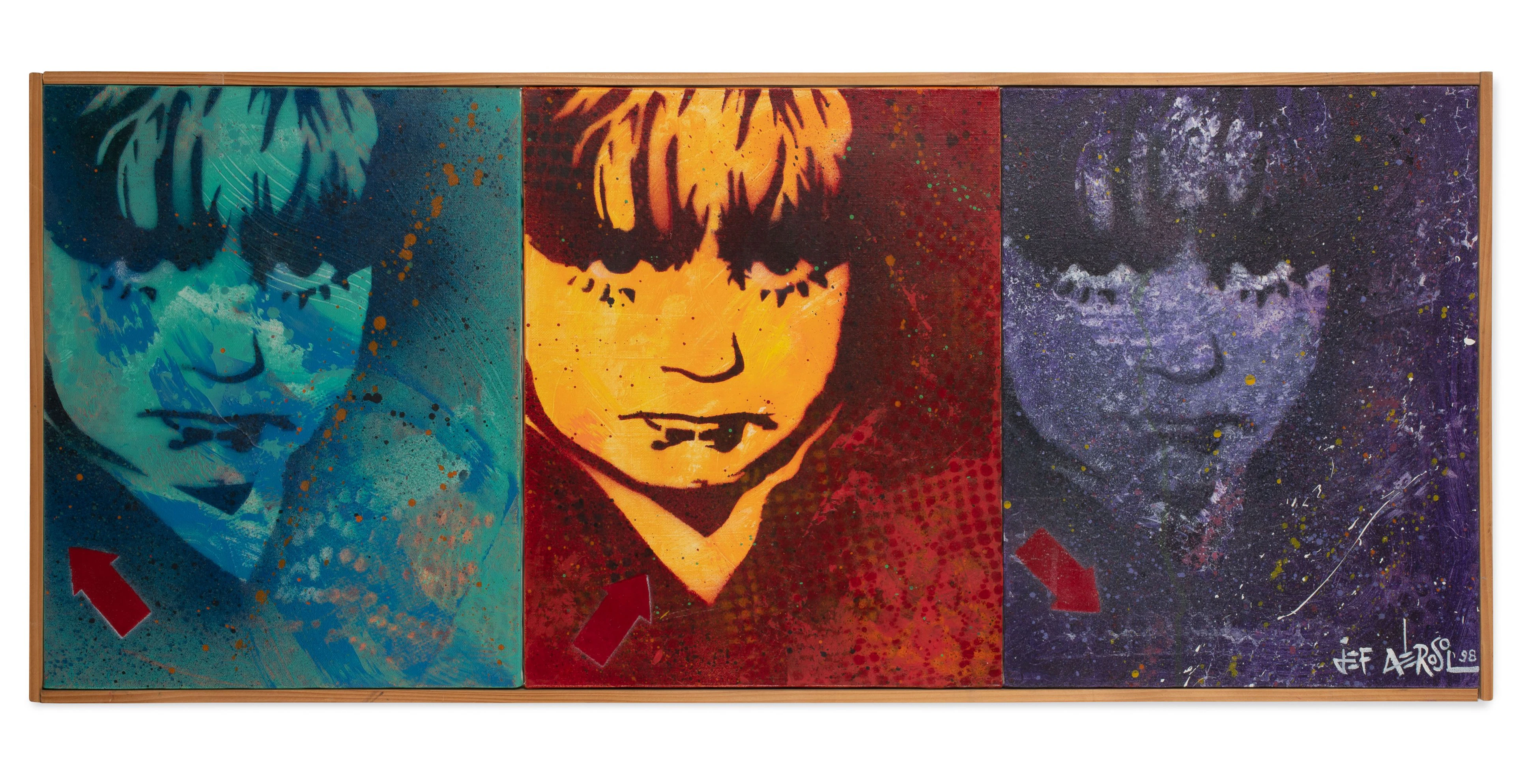 JEF AEROSOL (Français - Né en 1957) The Kid - 1998 Pochoir