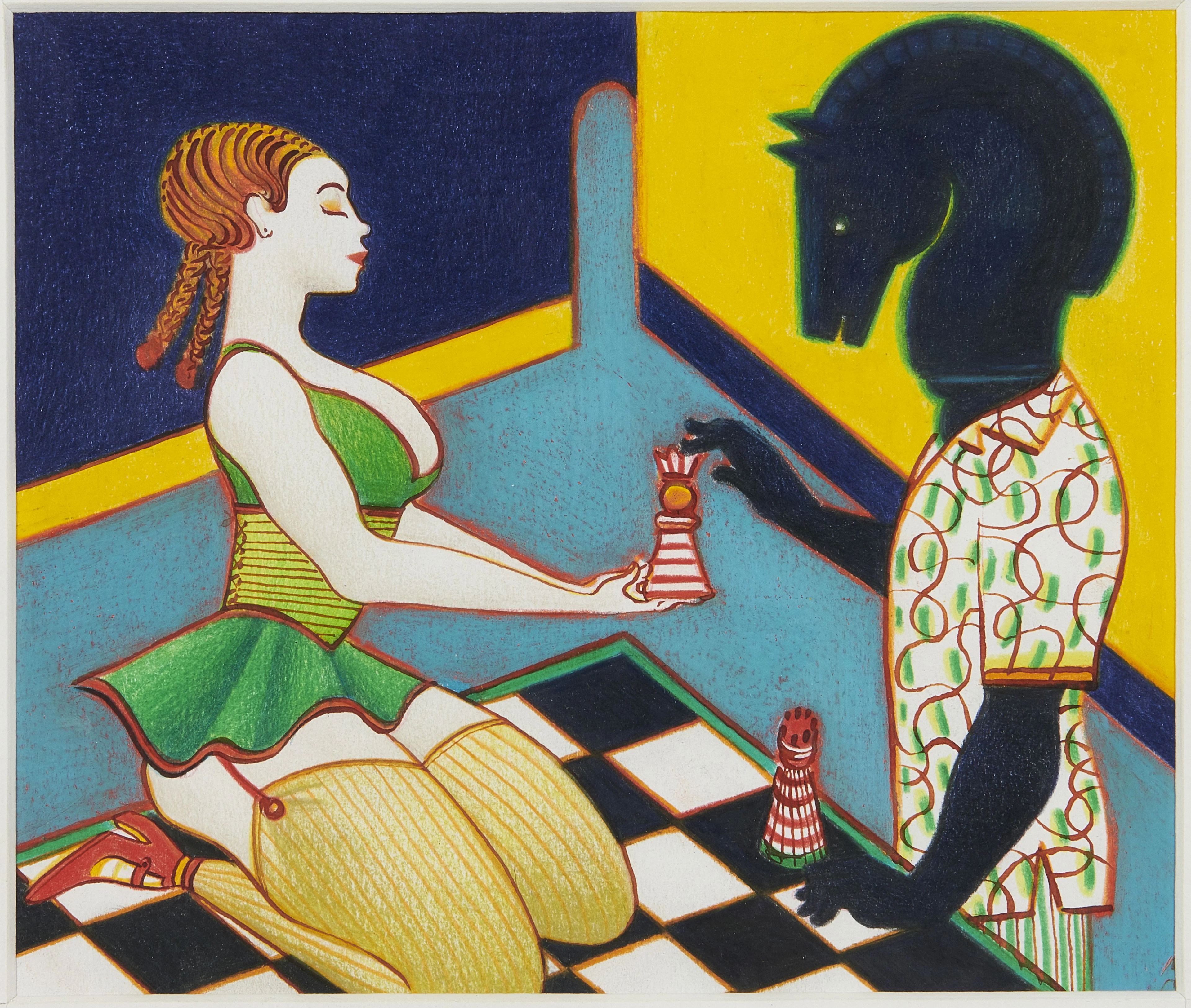 Lorenzo MATTOTTI Né en 1954 Dame et cavalier