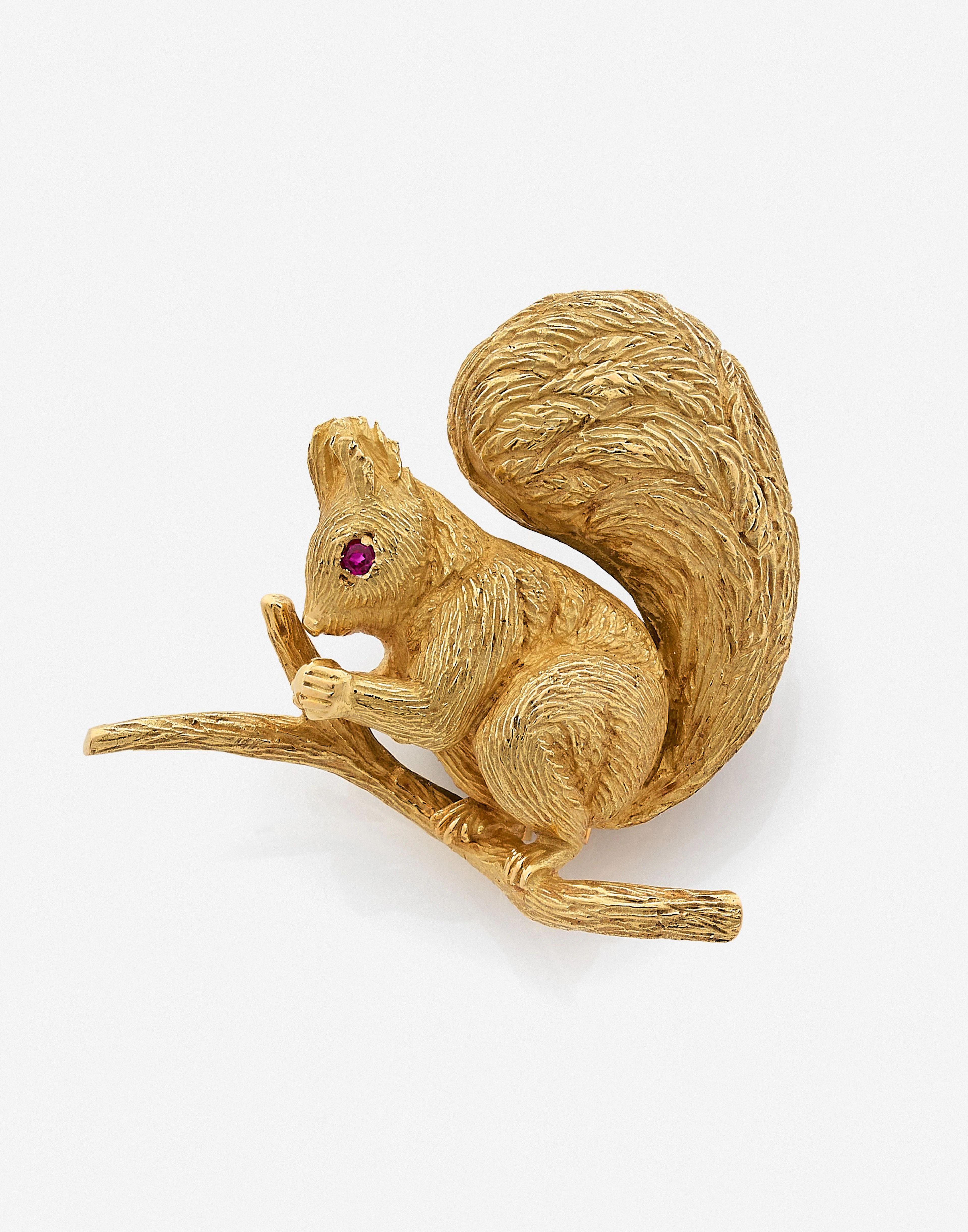 HERMES Clip de corsage "Ecureuil"