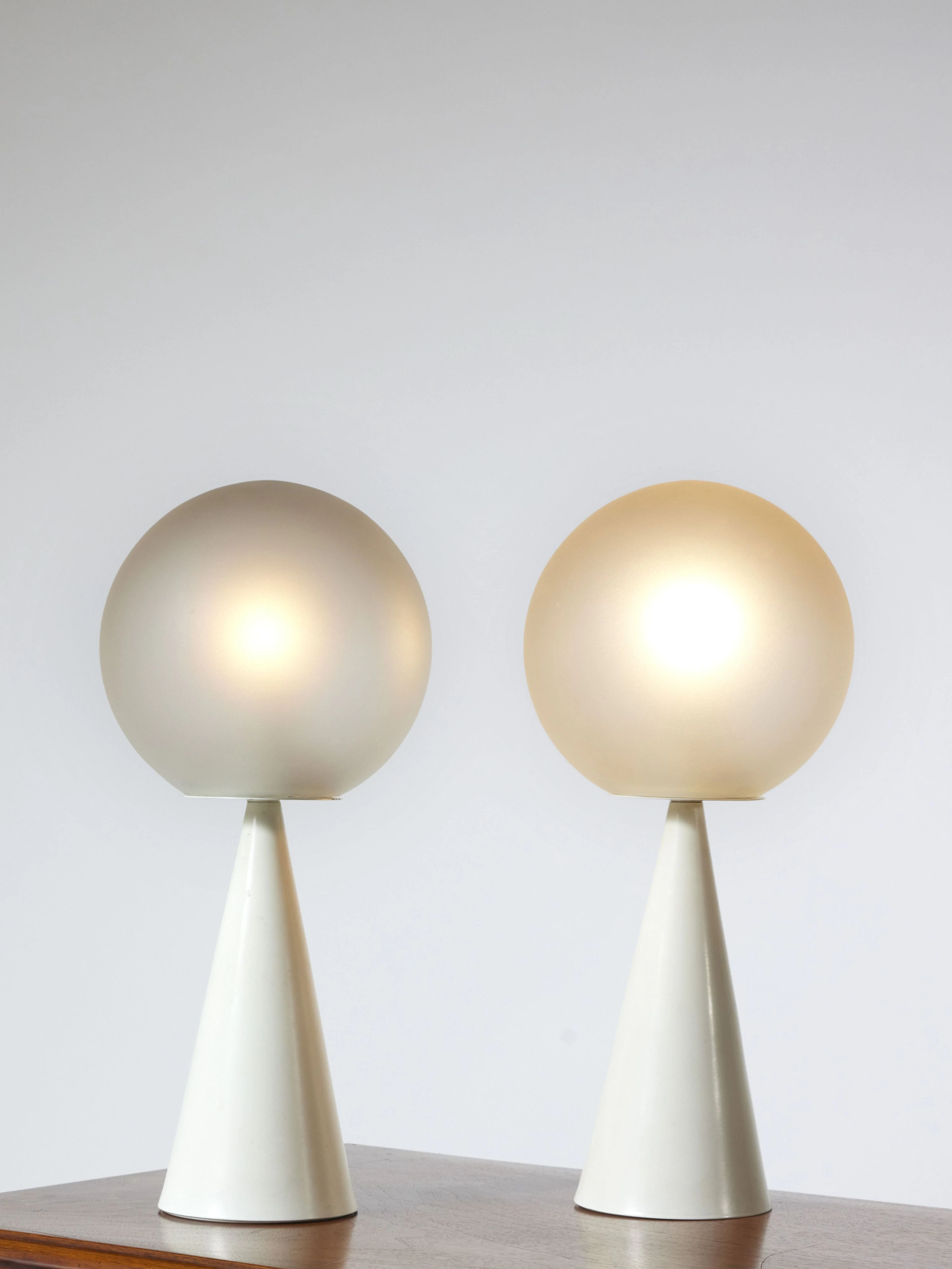 Gio PONTI 1891-1979 Paire de lampes de table "Bilia" - modèle créé en 1931