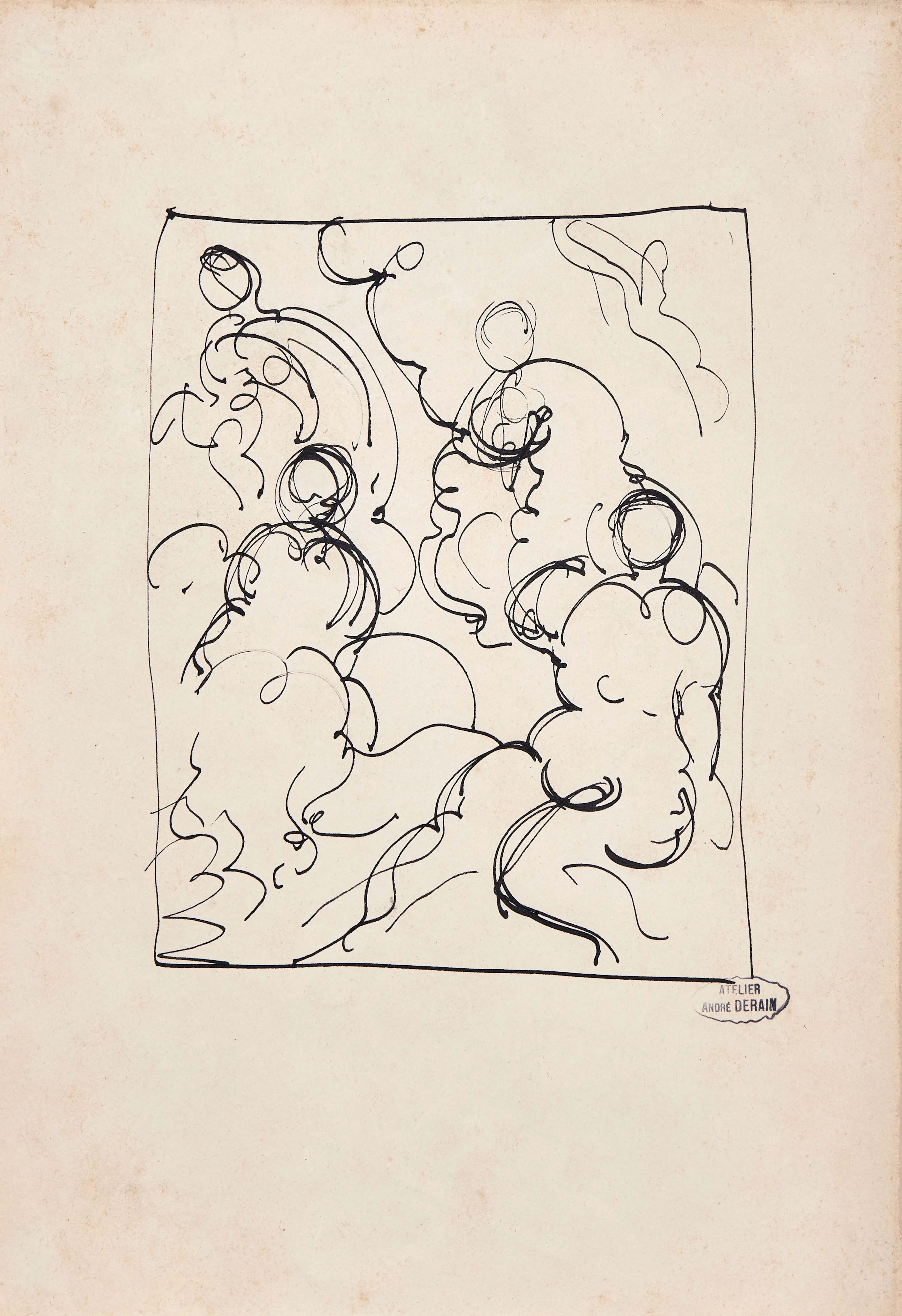 André DERAIN 1880 - 1954 Baigneuses Encre sur papier