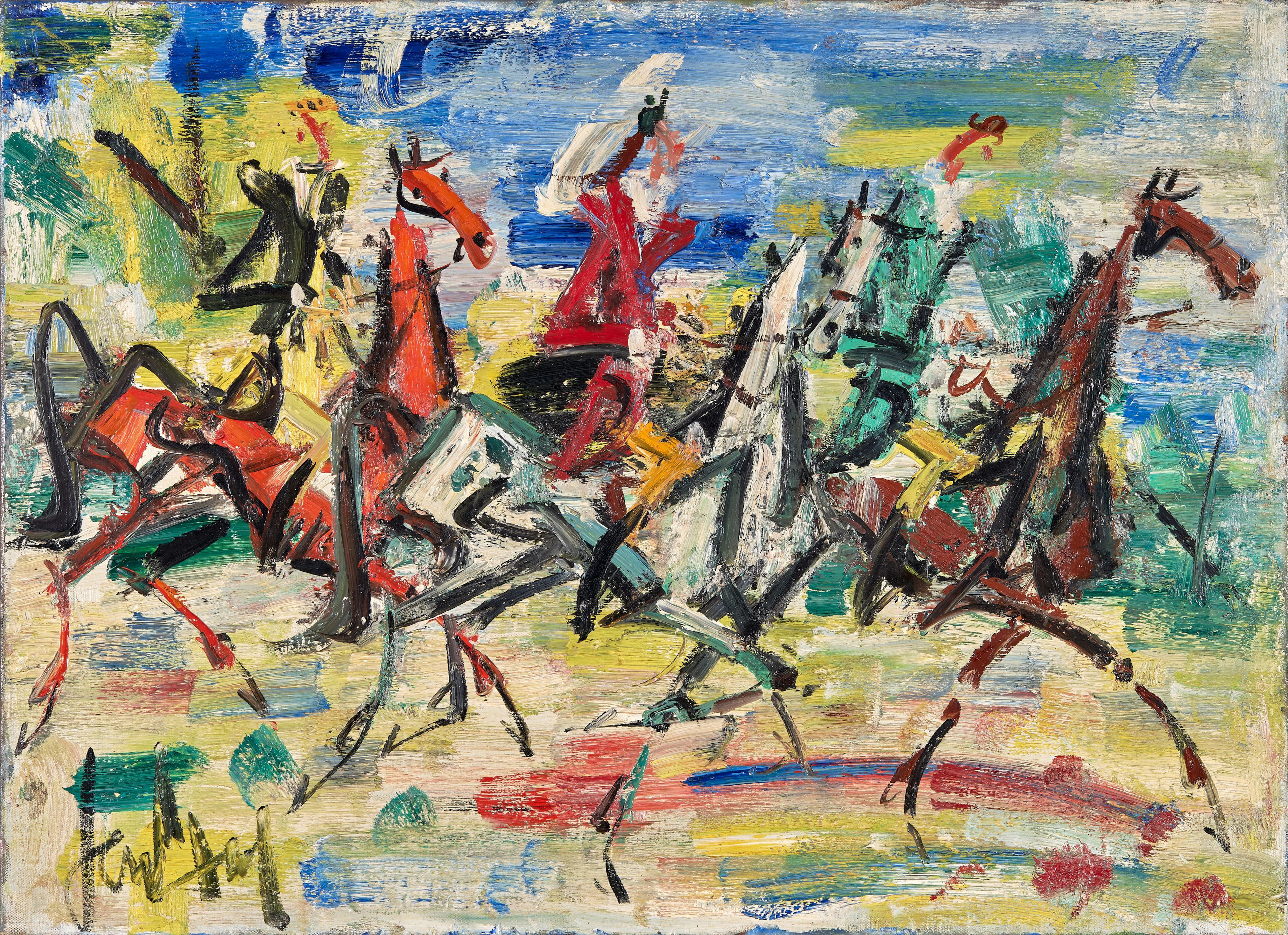 GEN PAUL 1895 - 1975 Promenade au bois - 1965 Huile sur toile