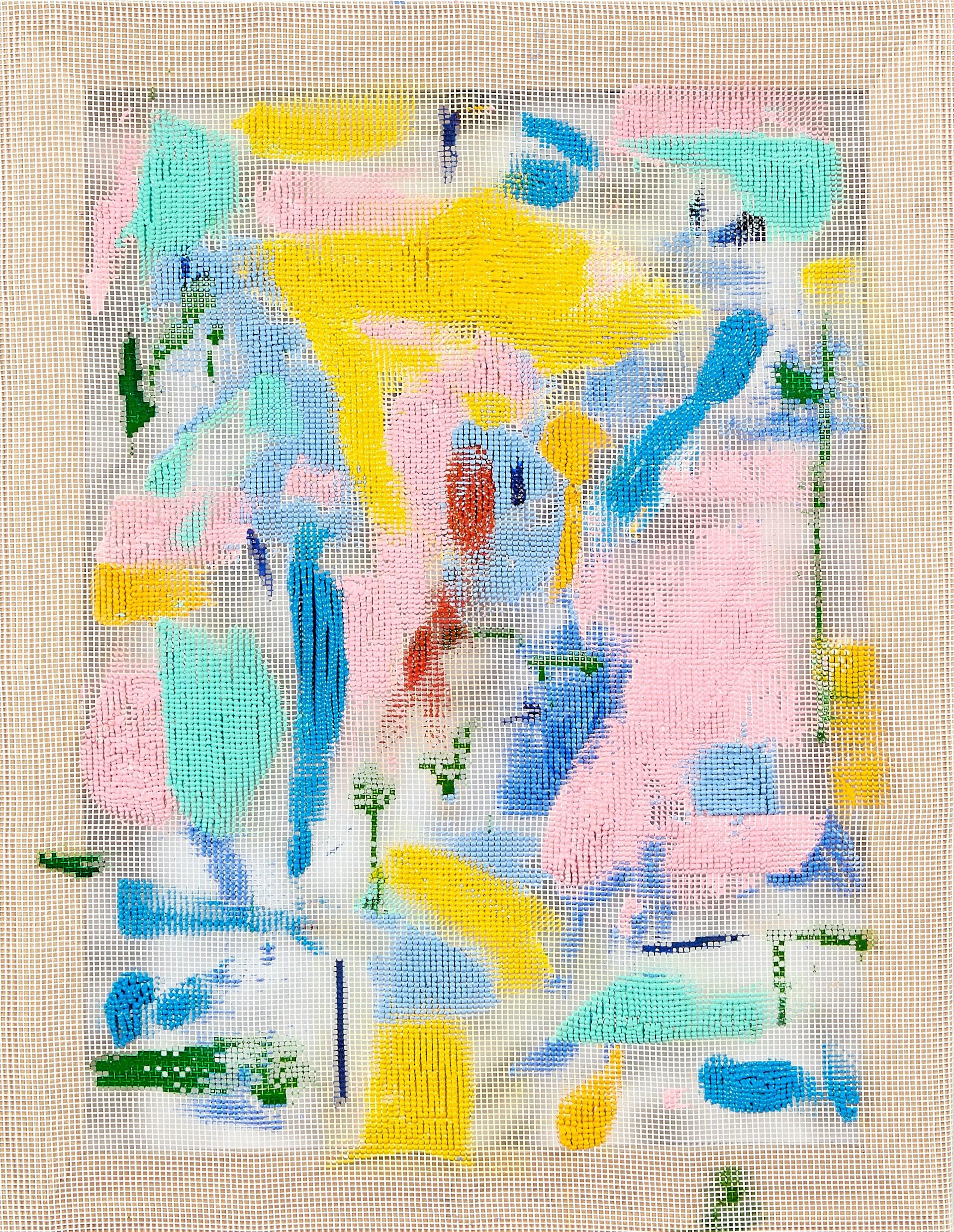 Louis CANE (Né en 1943) Sans titre Acrylique sur tarlatane