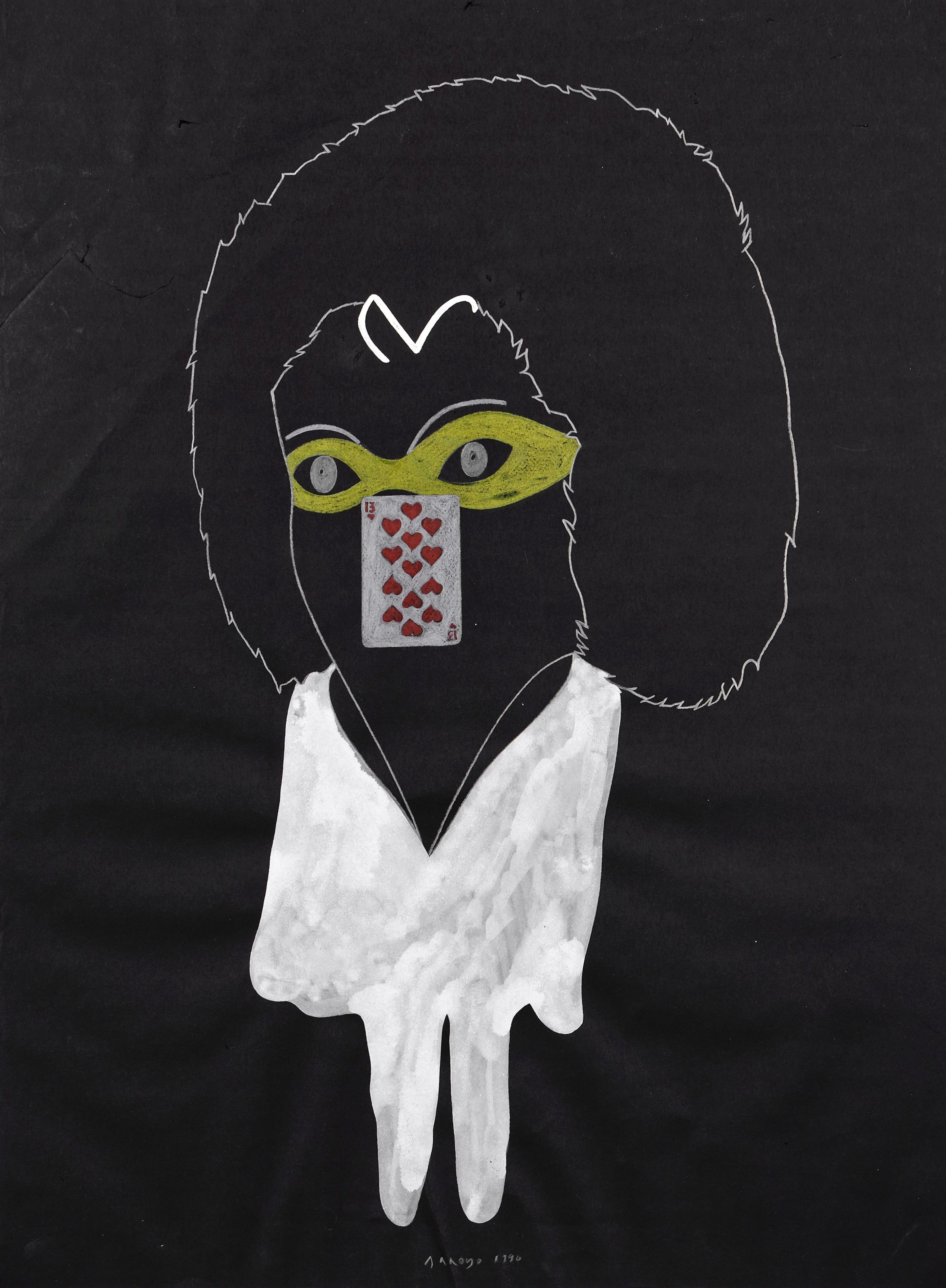 Eduardo ARROYO 1937 - 2018 Nadja - 1990 Technique mixte sur papier
