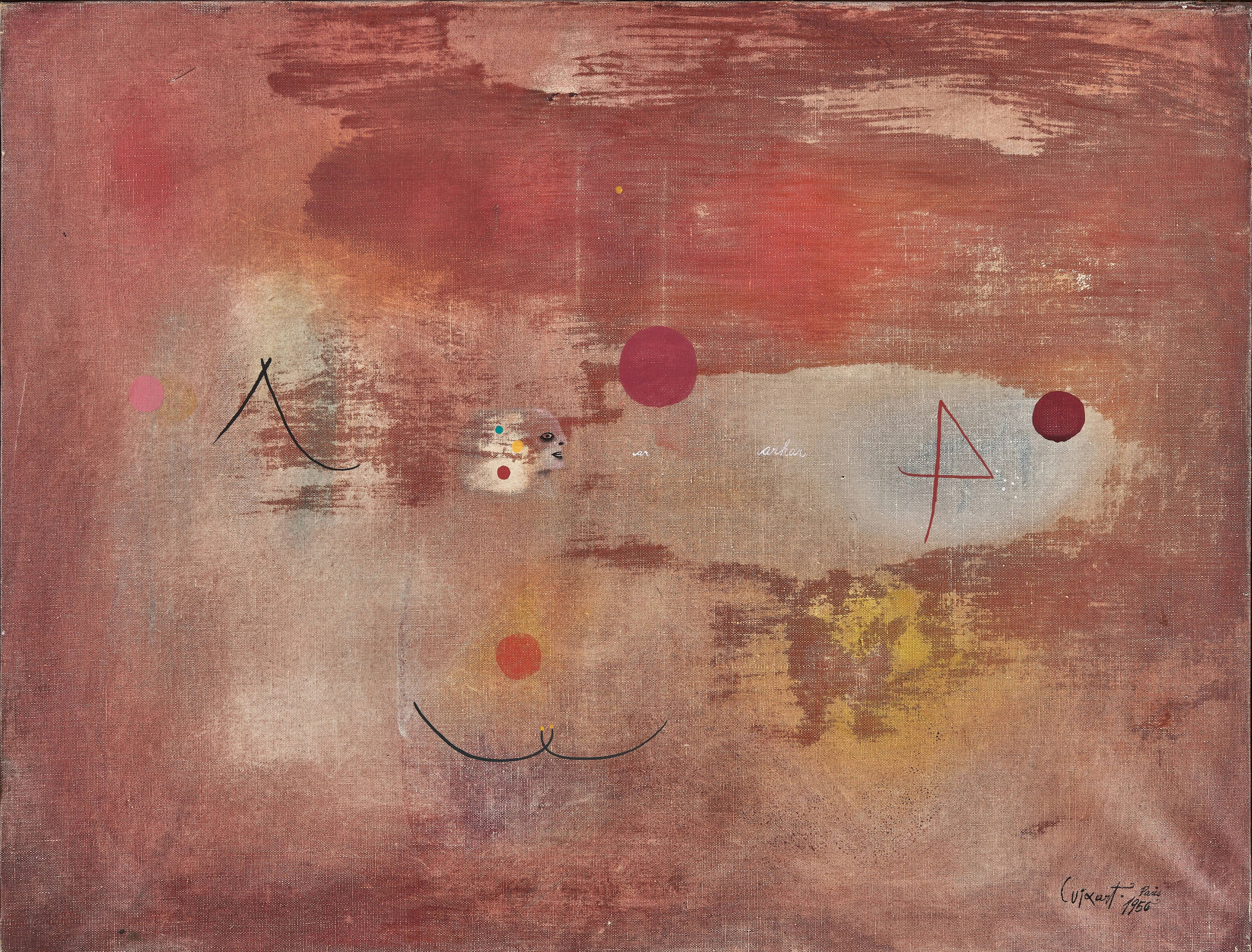 Modest CUIXART (1925 - 2007) Arkar - 1950 Huile sur toile