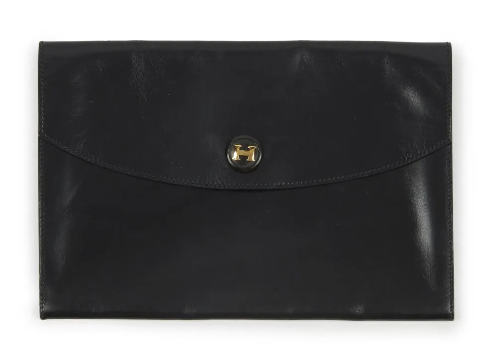 Pochette Vintage Satin Noir Et Métal Doré - Occasion, Porte-monnaie Femme