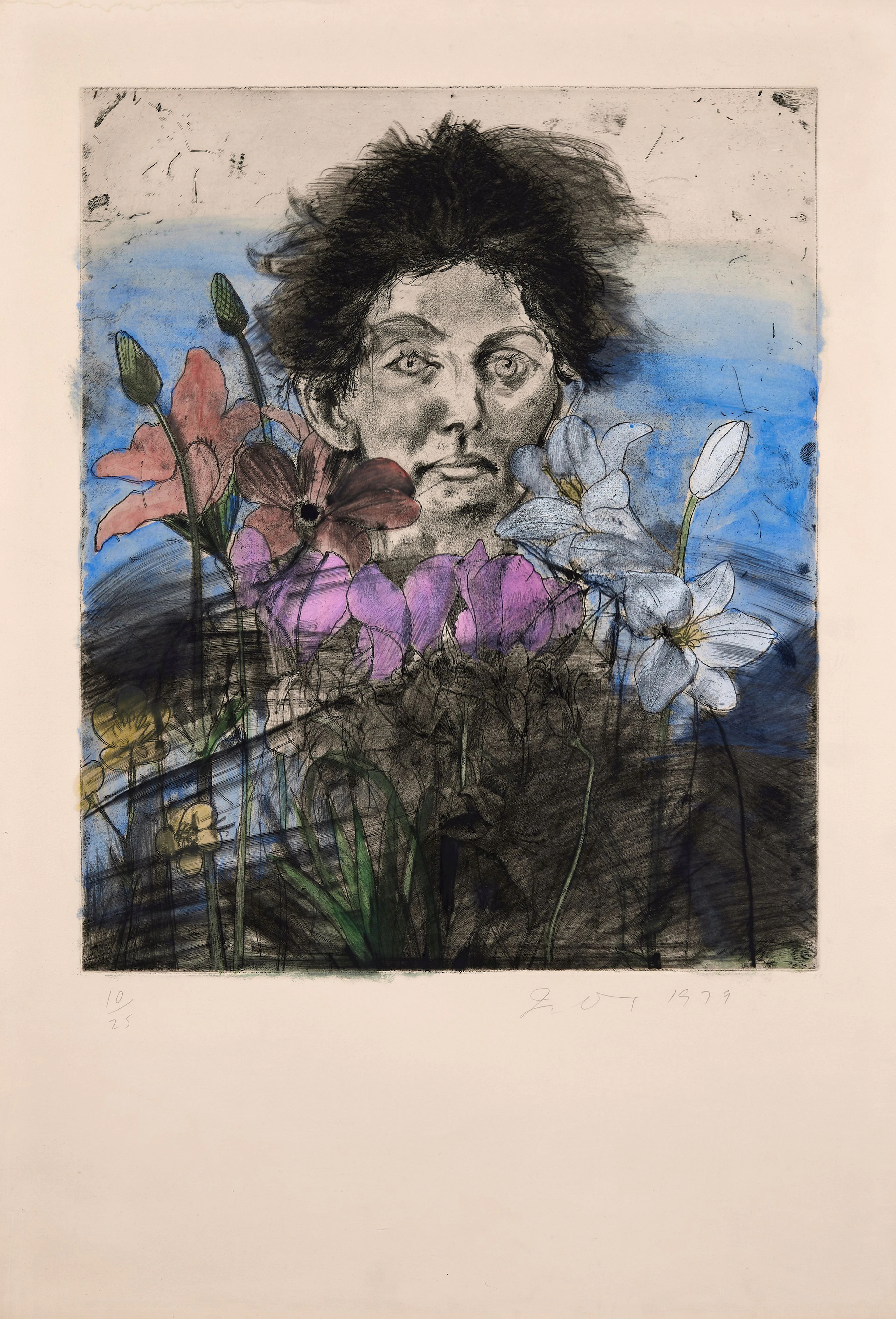 Jim DINE (Né en 1935) Nancy outside in july VI - 1979...