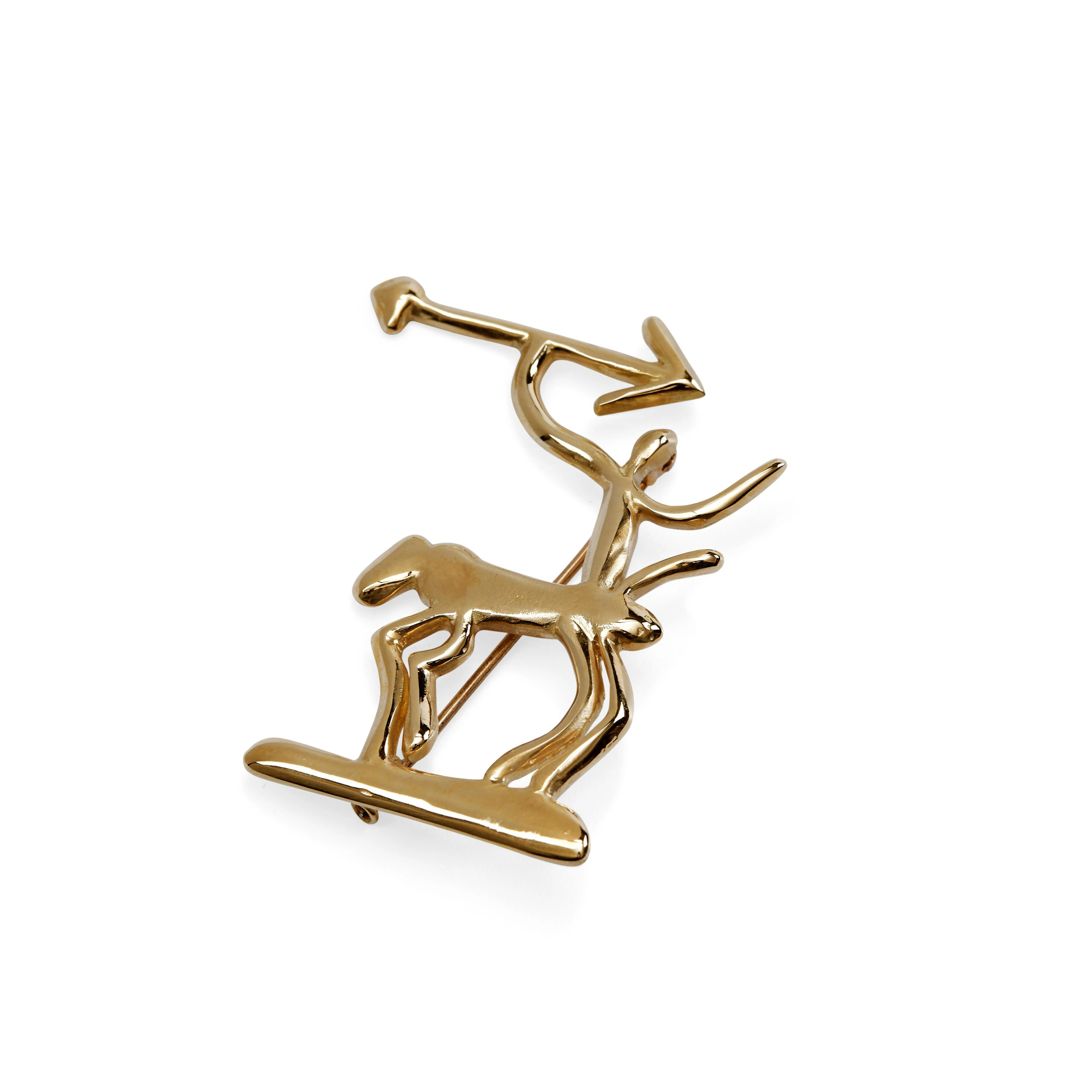 Pablo PICASSO (1881-1973) Centaure Phallique - 1956 Broche en or 22K