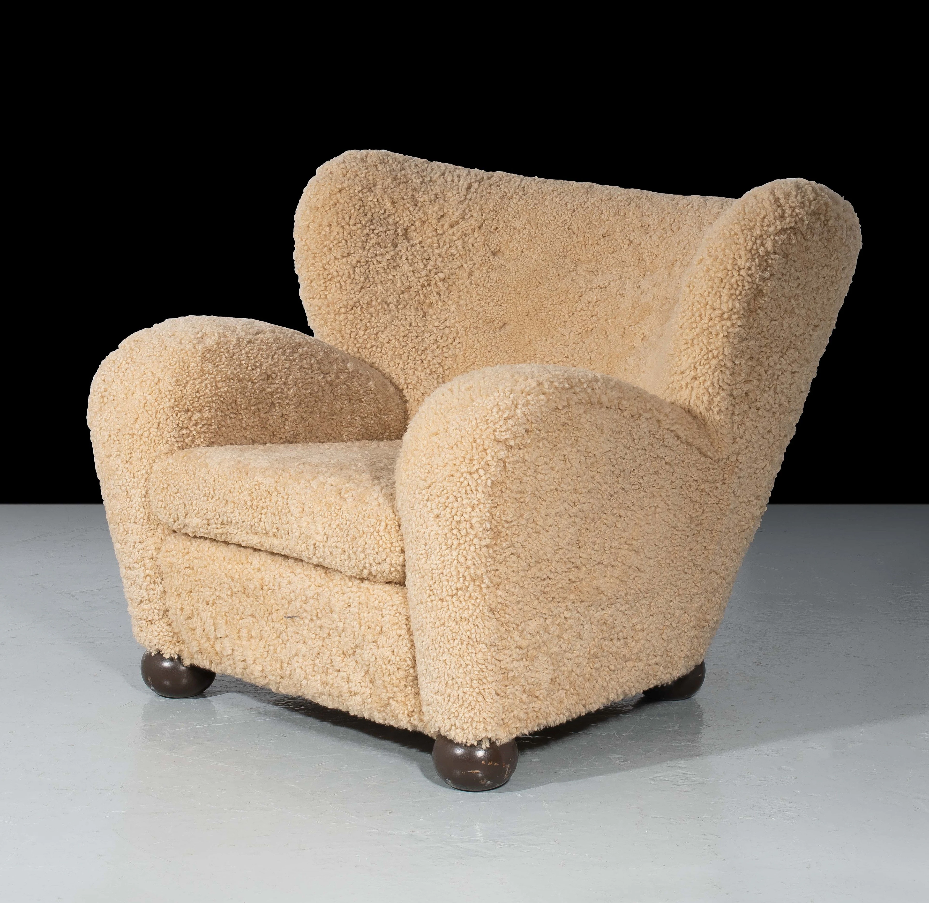 Märta BLOMSTEDT 1899–1982 Fauteuil dit « Aulanko » Modèle créé en 1940