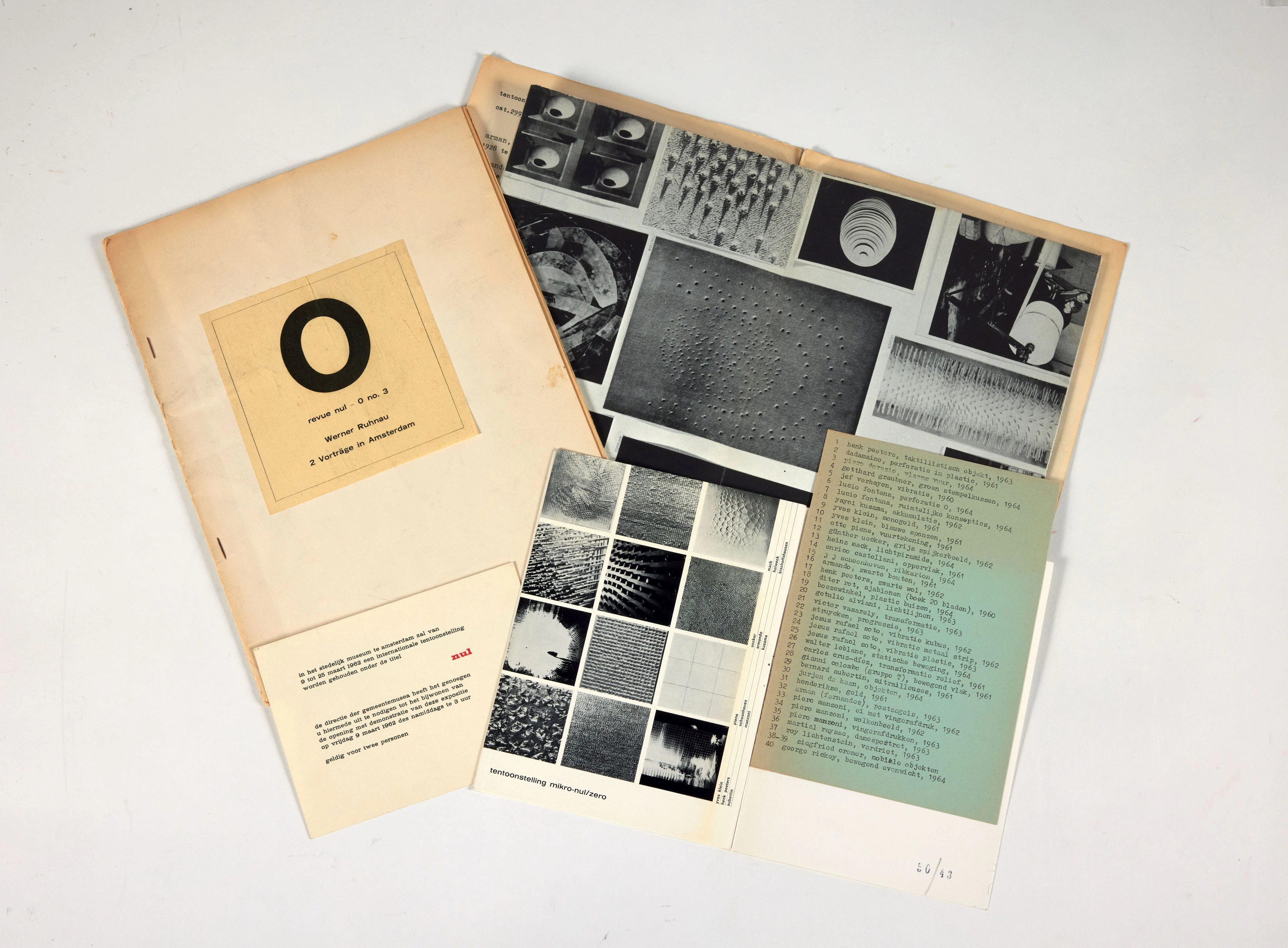 Revue nul = 0. Numéros 2 et 3. Arnhem, 1963.