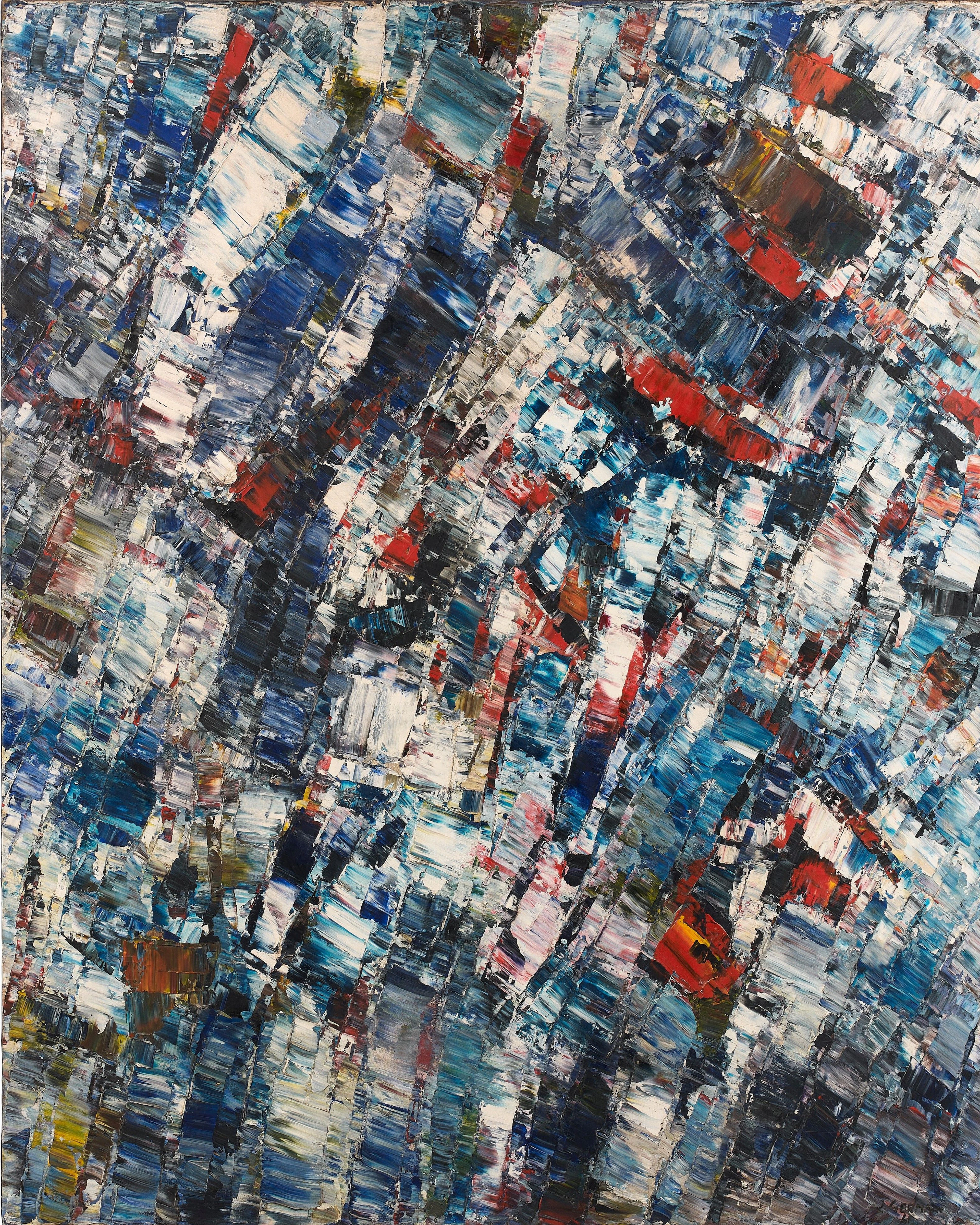 Jacques GERMAIN (1915 - 2001) Composition - 1961 Huile sur toile