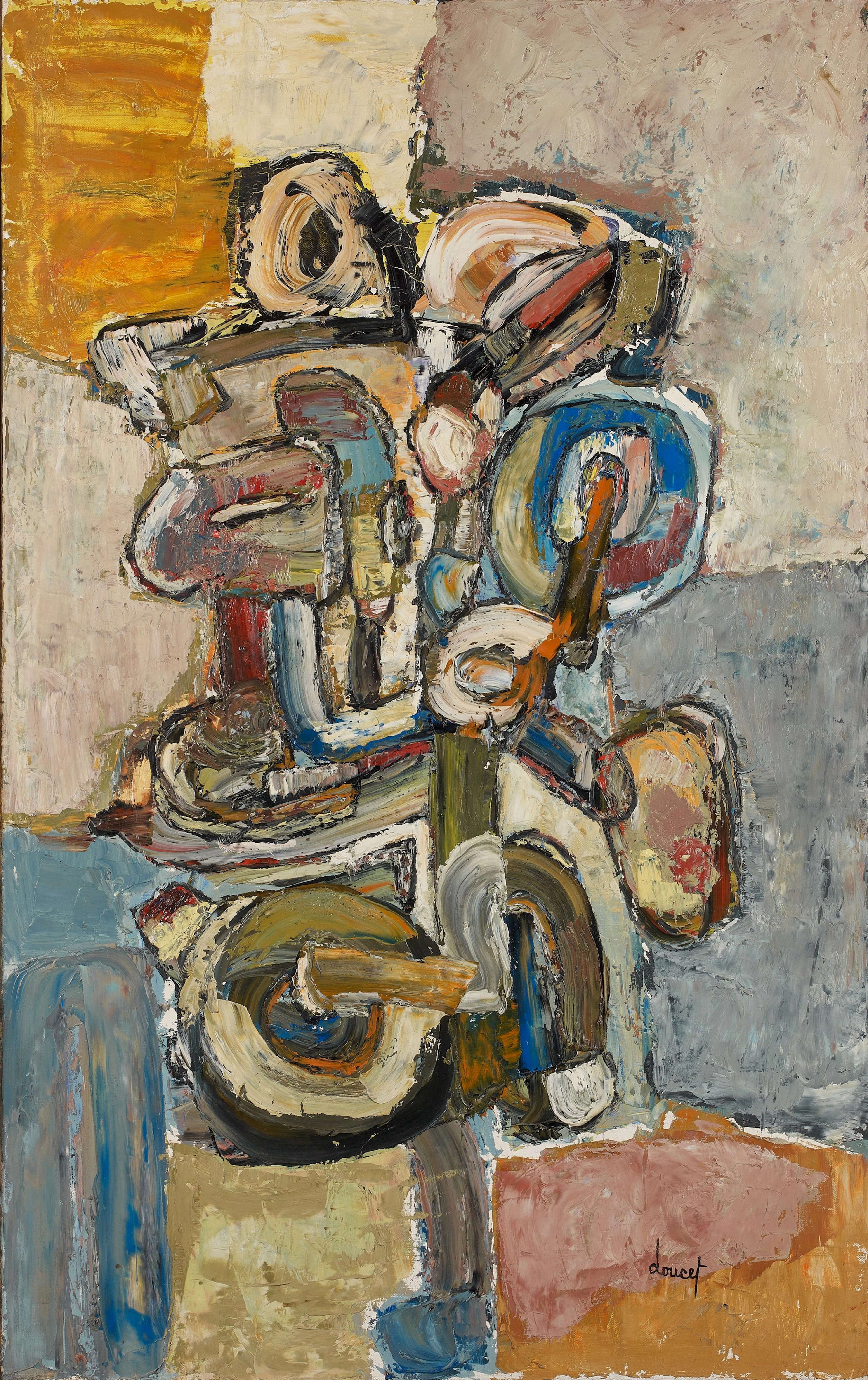 Jacques DOUCET (1924 - 1994) Sans titre - 1957 Huile sur toile