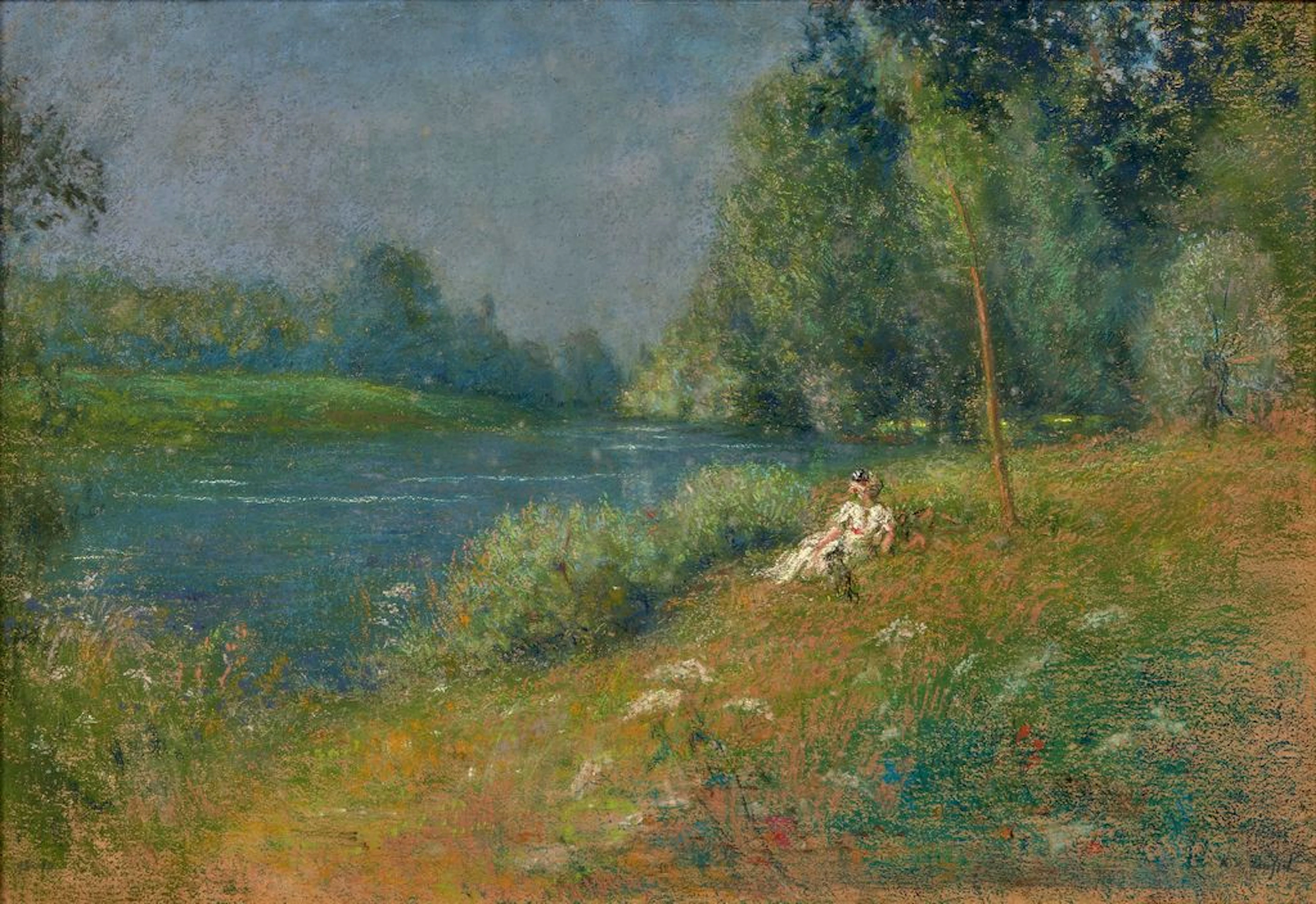 Ker-Xavier ROUSSEL 1867 - 1944 Femme au bord de la...