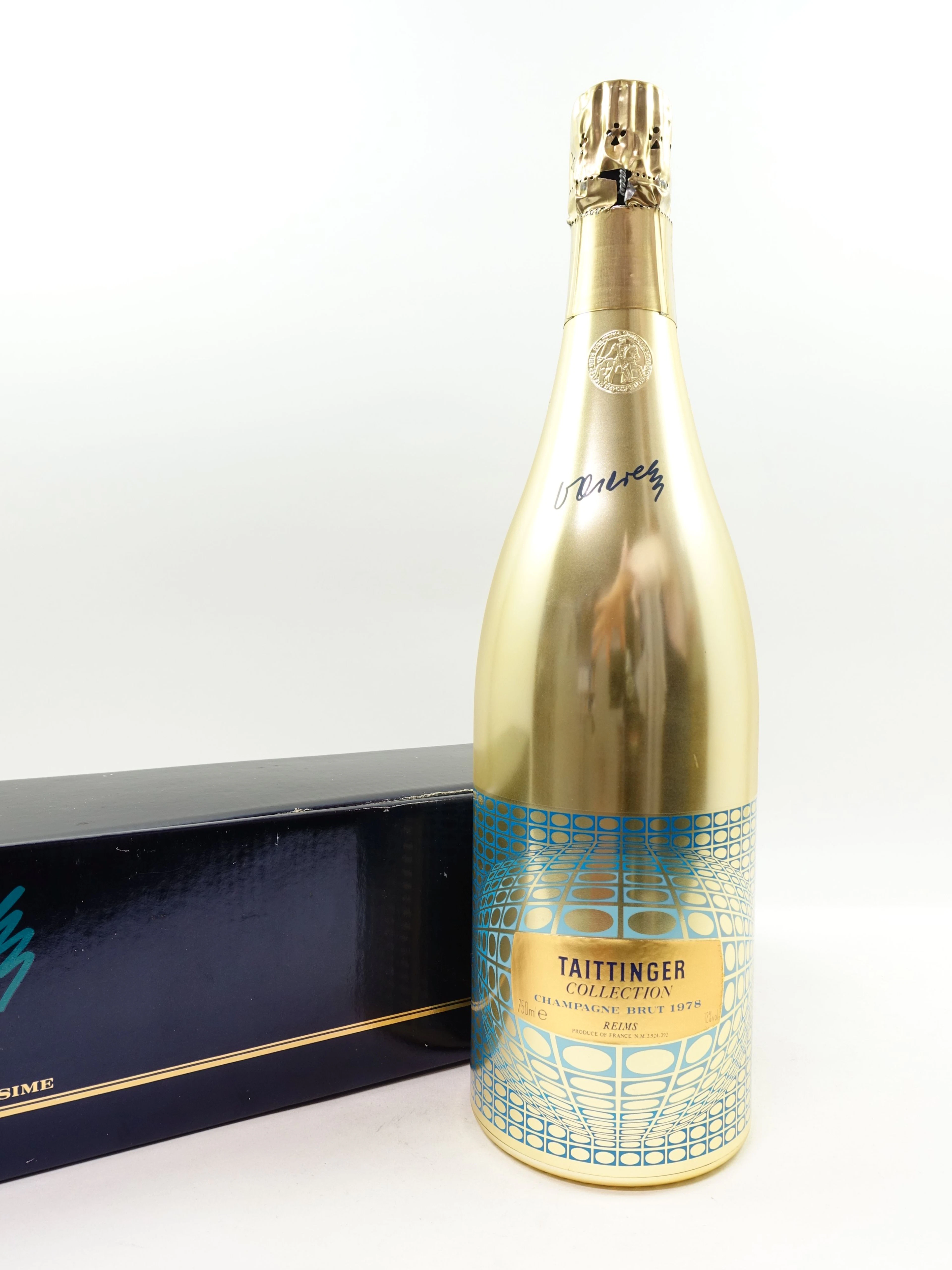 1 bouteille CHAMPAGNE TAITTINGER COLLECTION 1978 Vasarely Etui d'origine