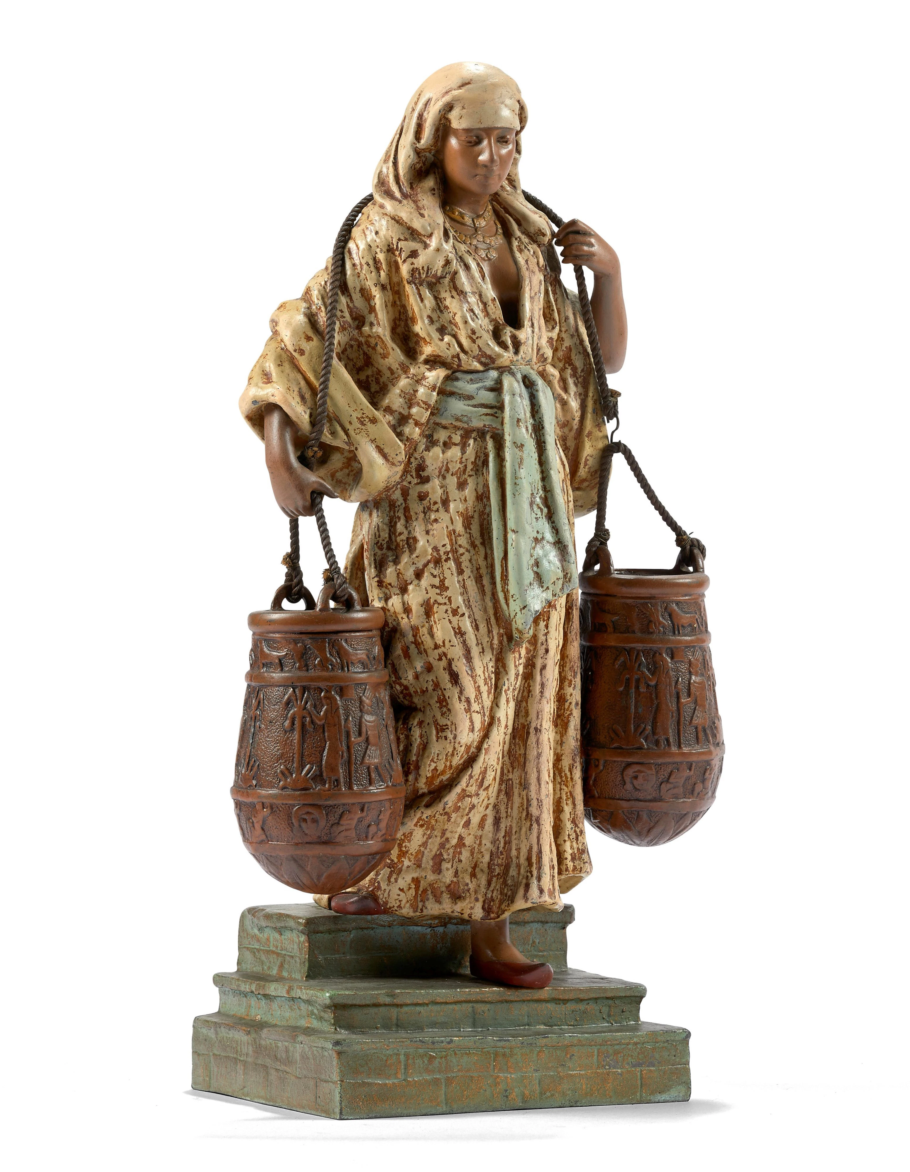 Gaston VEUVENOT LEROUX (d'après) 1854-1942 Porteuse d'eau...
