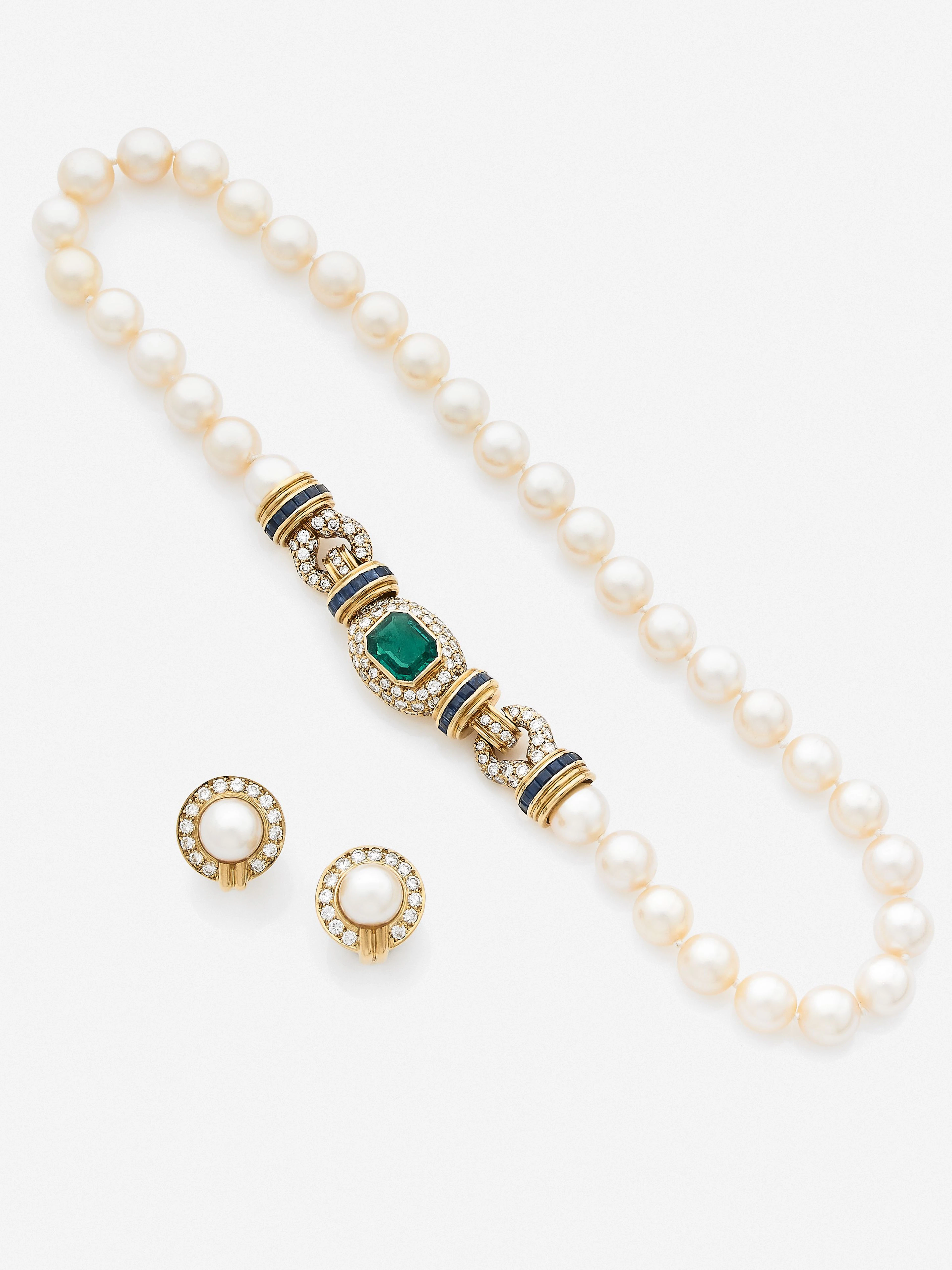 DUHEM Collier et paire de clips d'oreilles