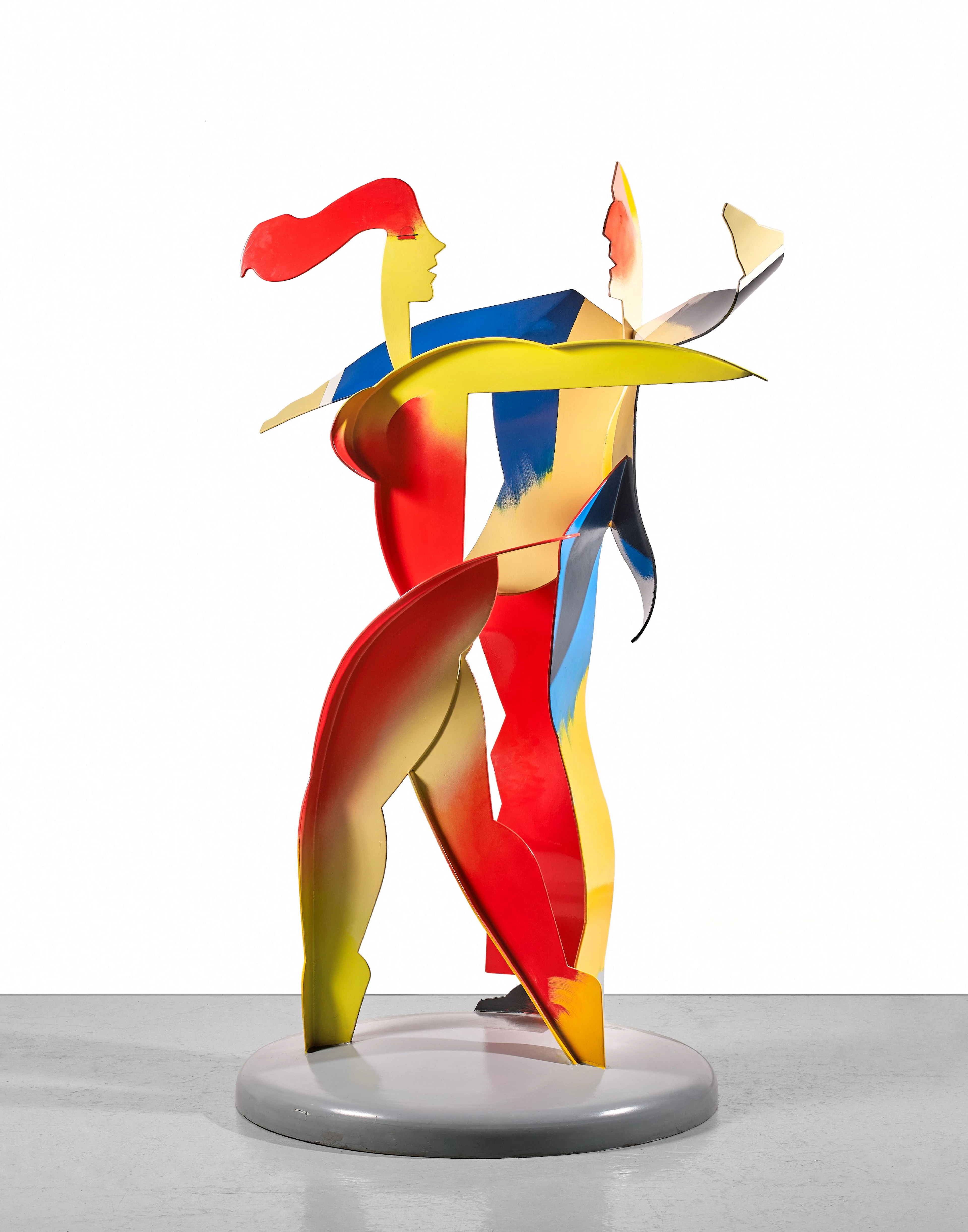 Allen JONES (Né en 1937) Jour de fête - 2003 Acier peint