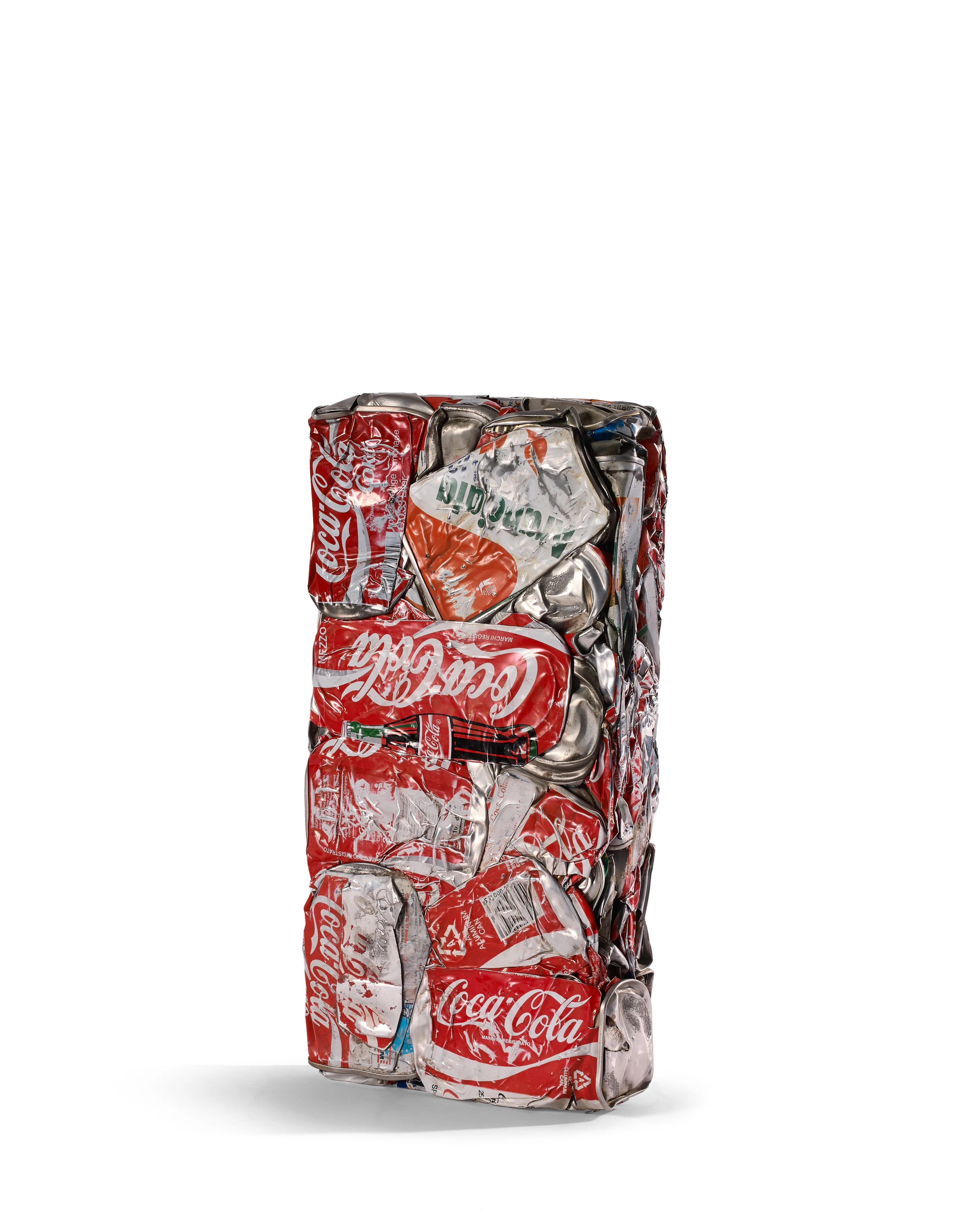 CESAR (1921-1998) Compression - 1990 Canettes de Coca-Cola compressées