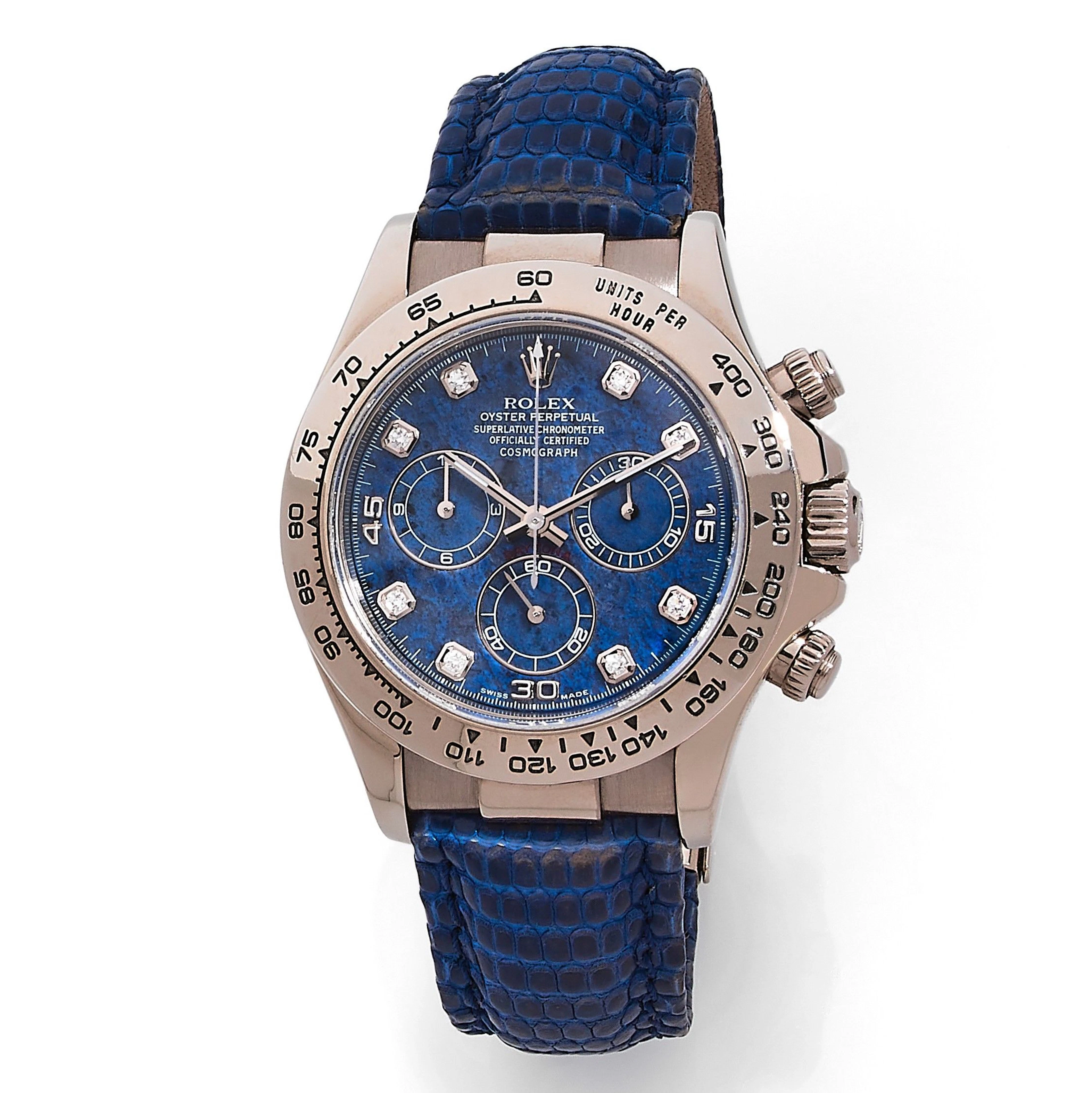 ROLEX Daytona "diamond sodalite dial", ref. 116519, n° P840958
