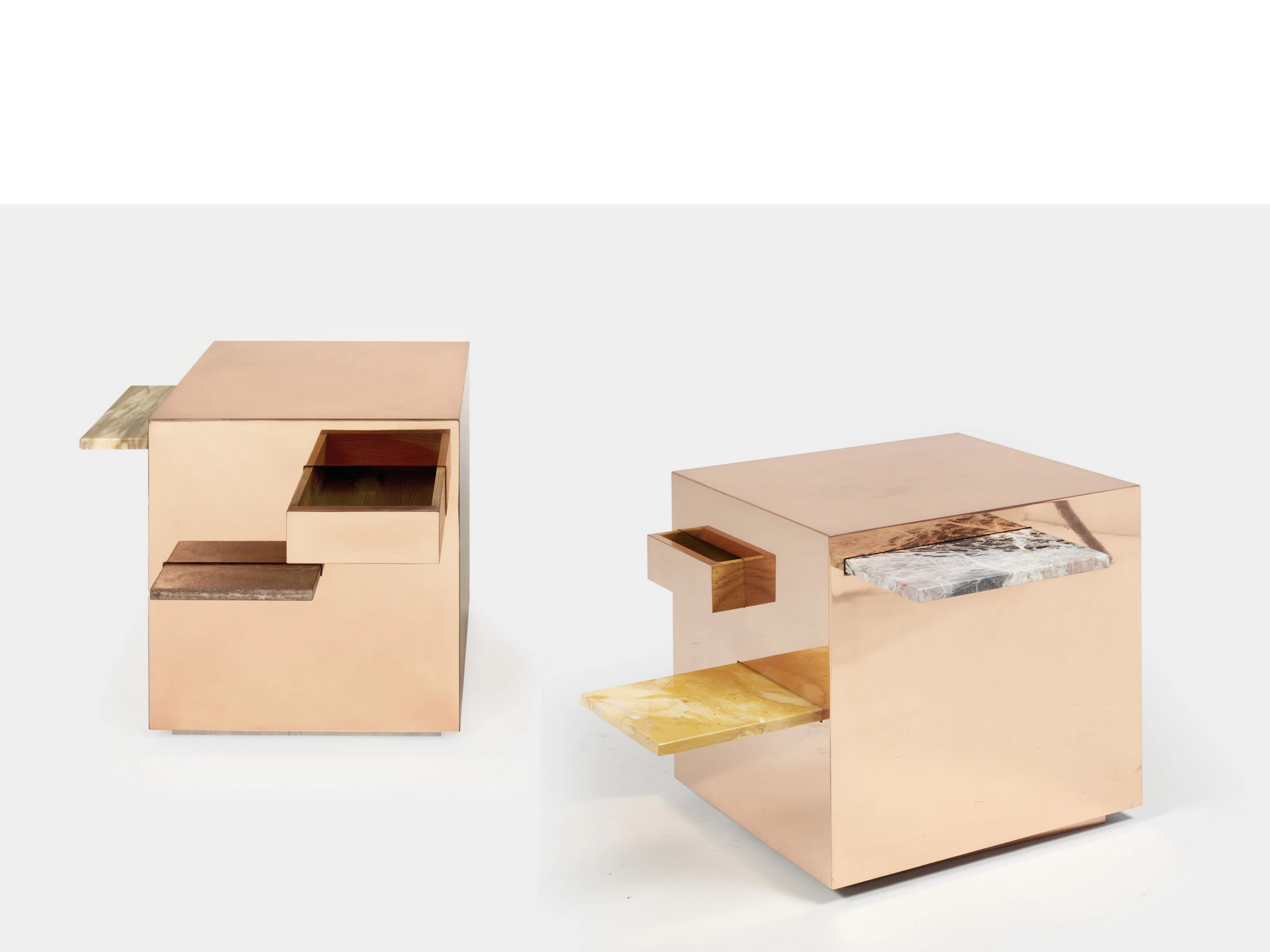 Francesco SANTO CHIRICO Paire de tables basses «Cubi» - 2016