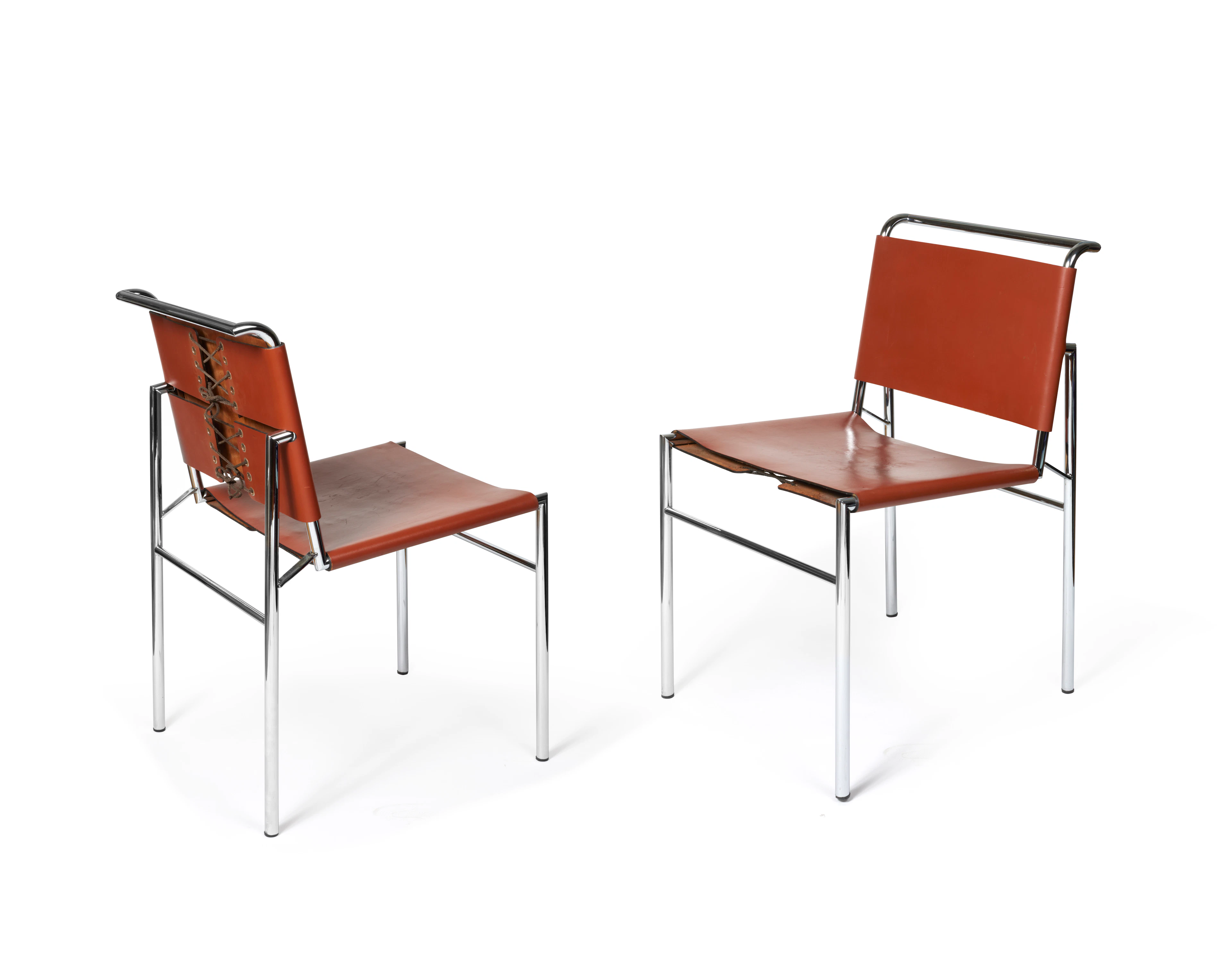 Eileen Moray GRAY (1879-1976) Paire de chaises "Roquebrune"- modèle créé en 1932