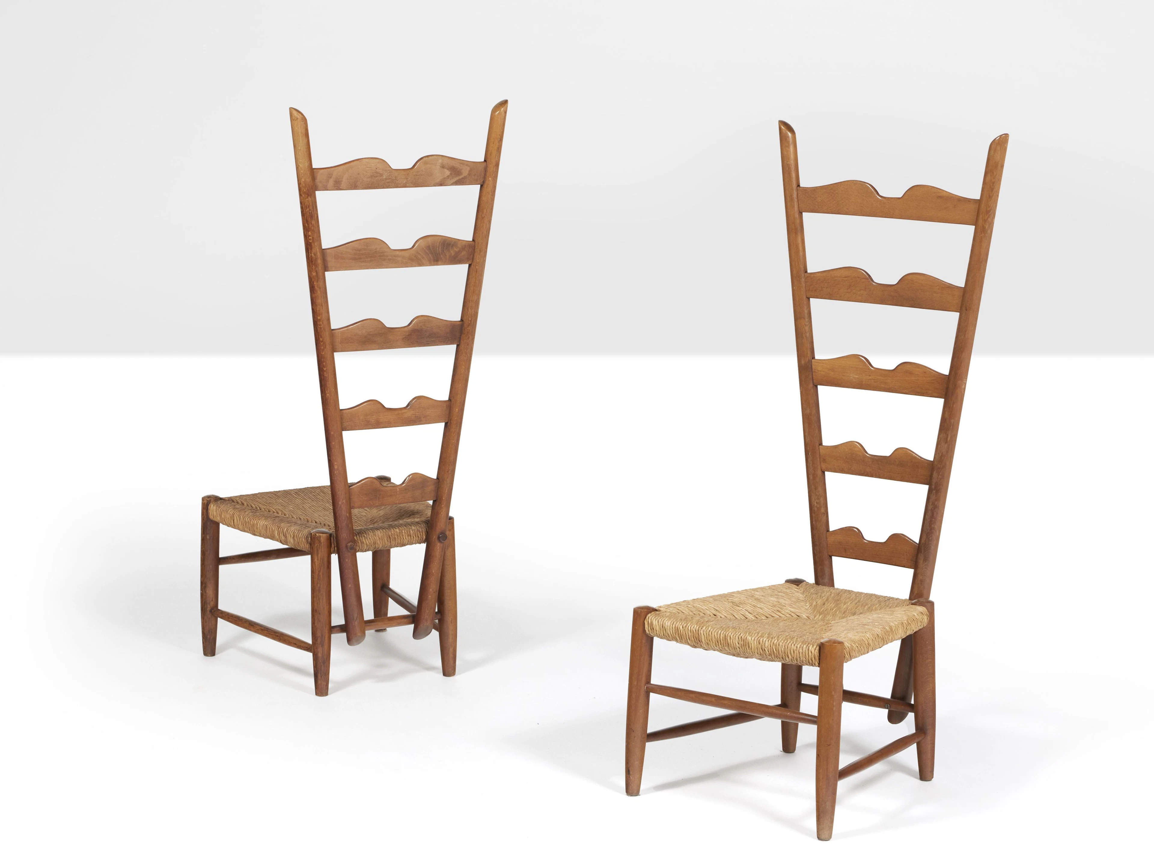 Gio PONTI 1891-1979 Paire de chaises - circa 1930