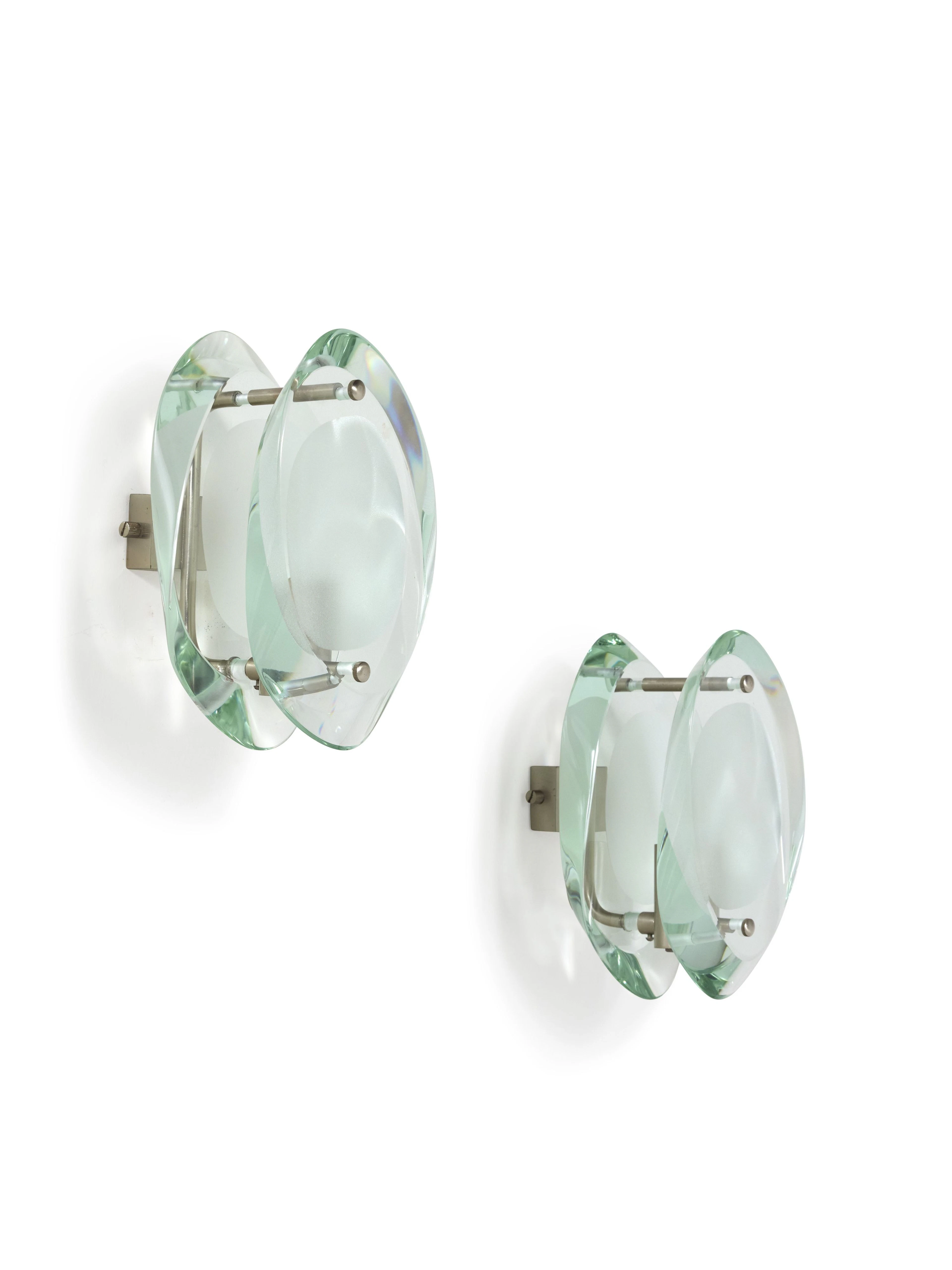 Max INGRAND 1908-1969 Paire d'appliques mod. 2093 - circa 1960