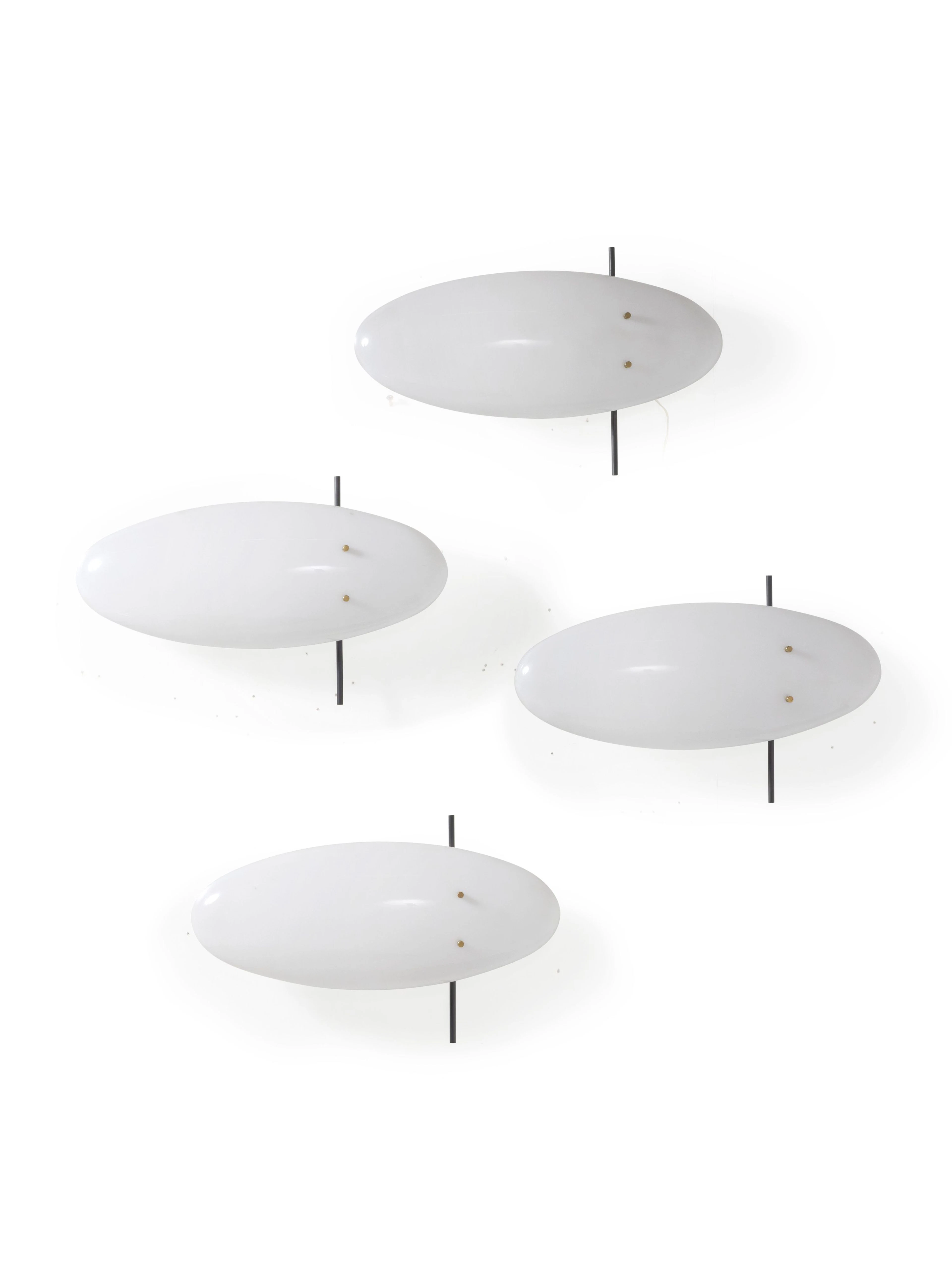 Angelo LELII 1911-1979 Suite de quatre appliques mod. 12643 - circa 1957