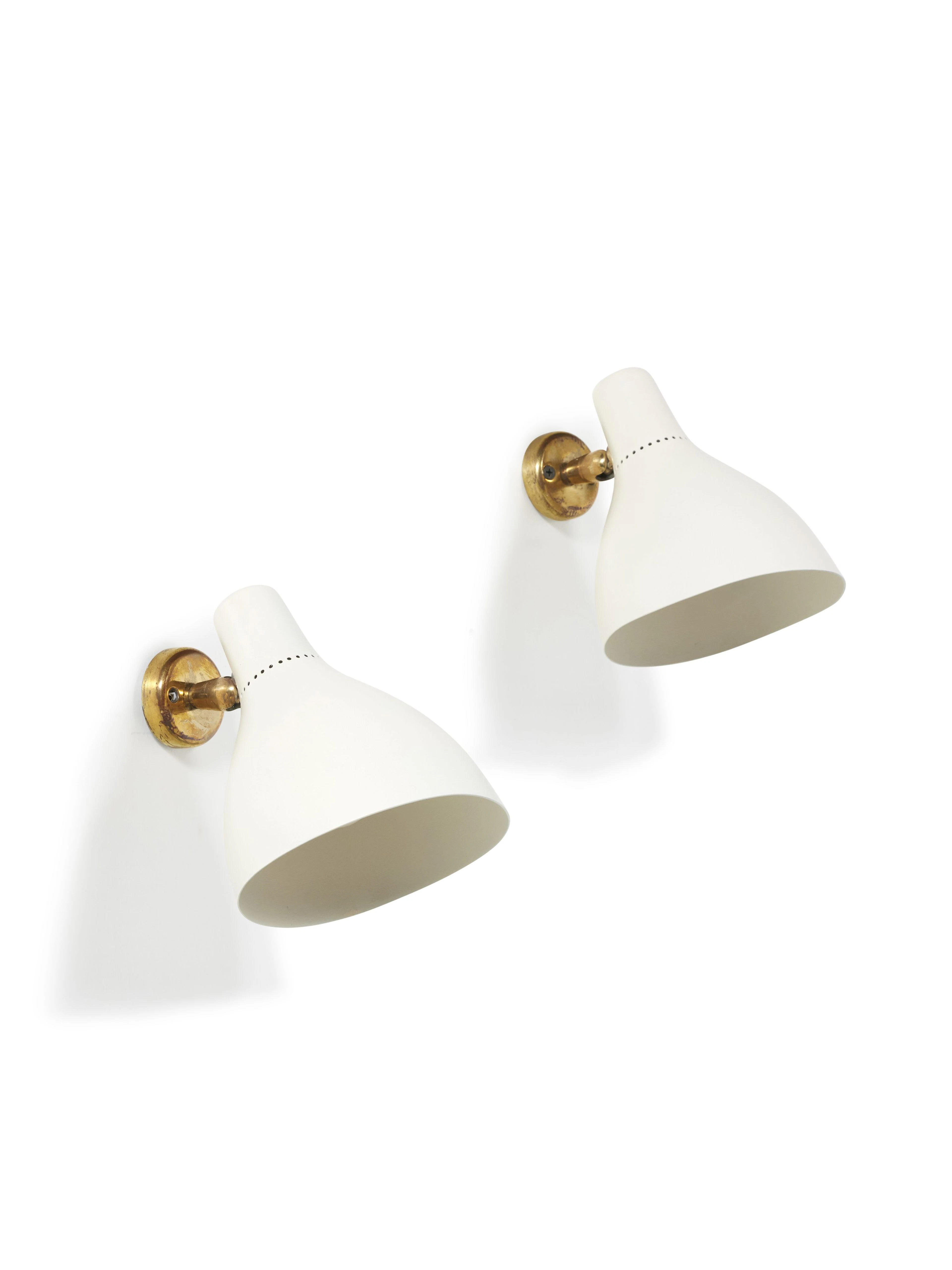 Giuseppe OSTUNI 1907-1994 Paire d'appliques mod. 101 dit "Vipera" - circa 1950