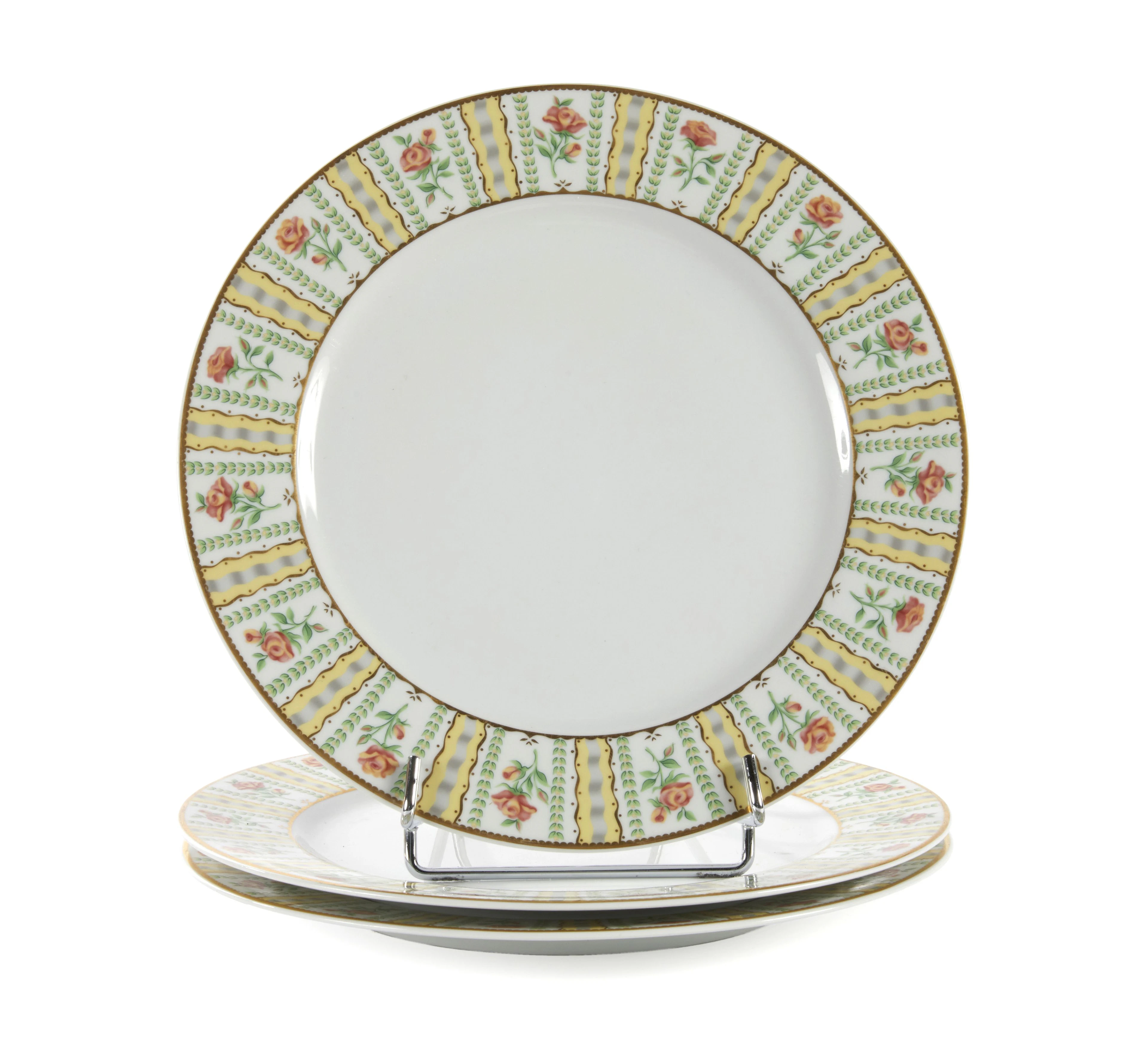 Suite de trois assiettes de présentation