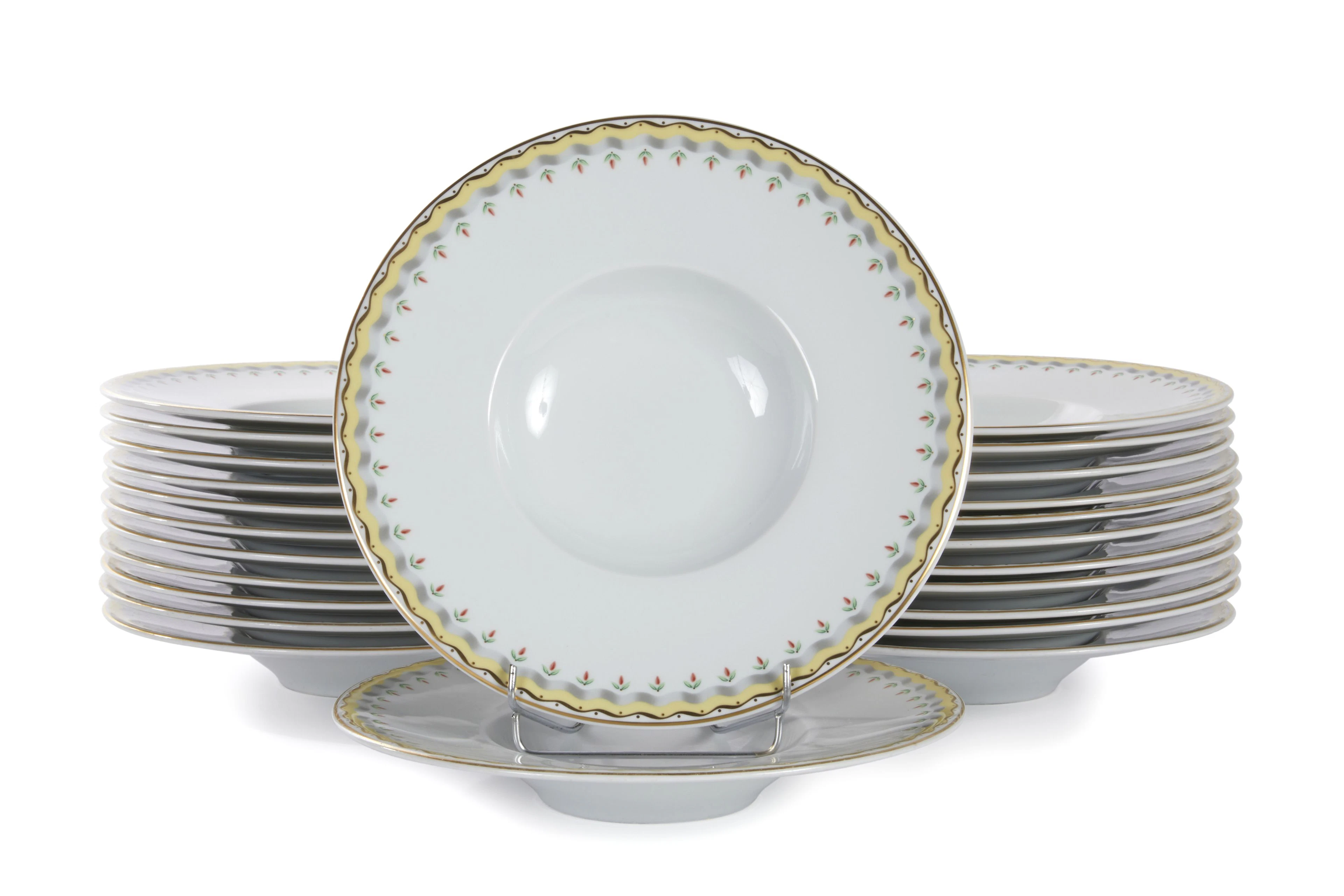 Suite de vingt-quatre assiette de dégustation