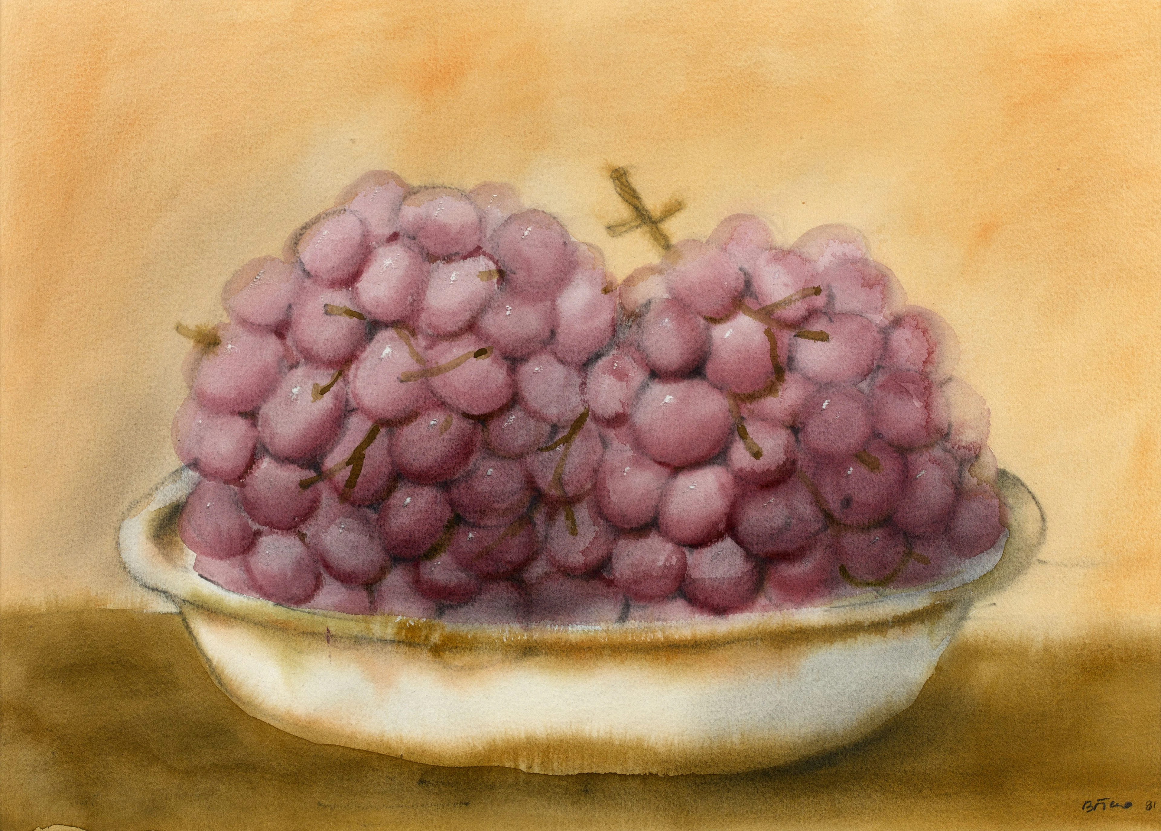 Fernando BOTERO (1932 - 2023) Grapes - 1981 Aquarelle sur papier