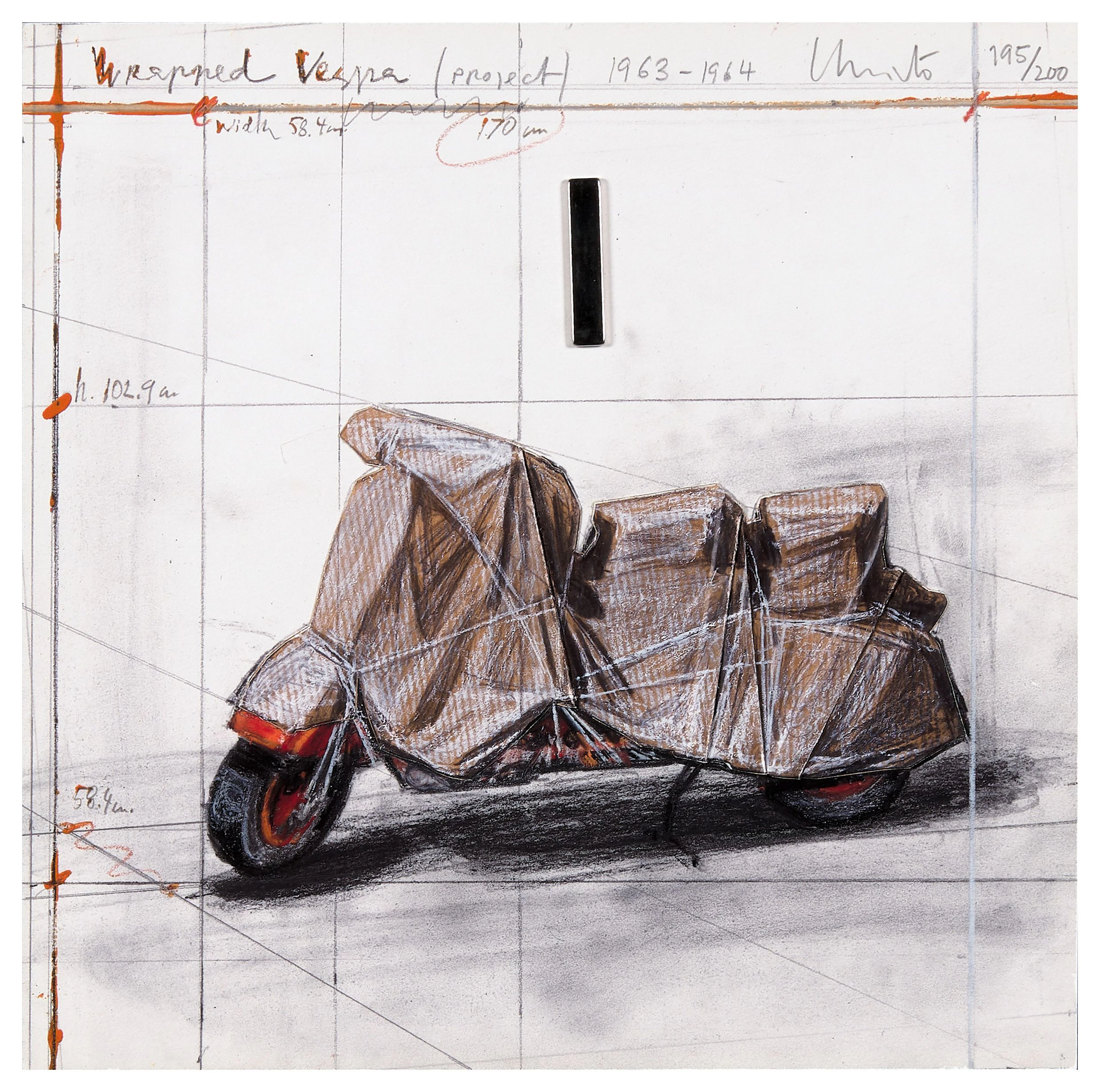 CHRISTO & Jeanne Claude (1935 - 2020) Wrapped Vespa...