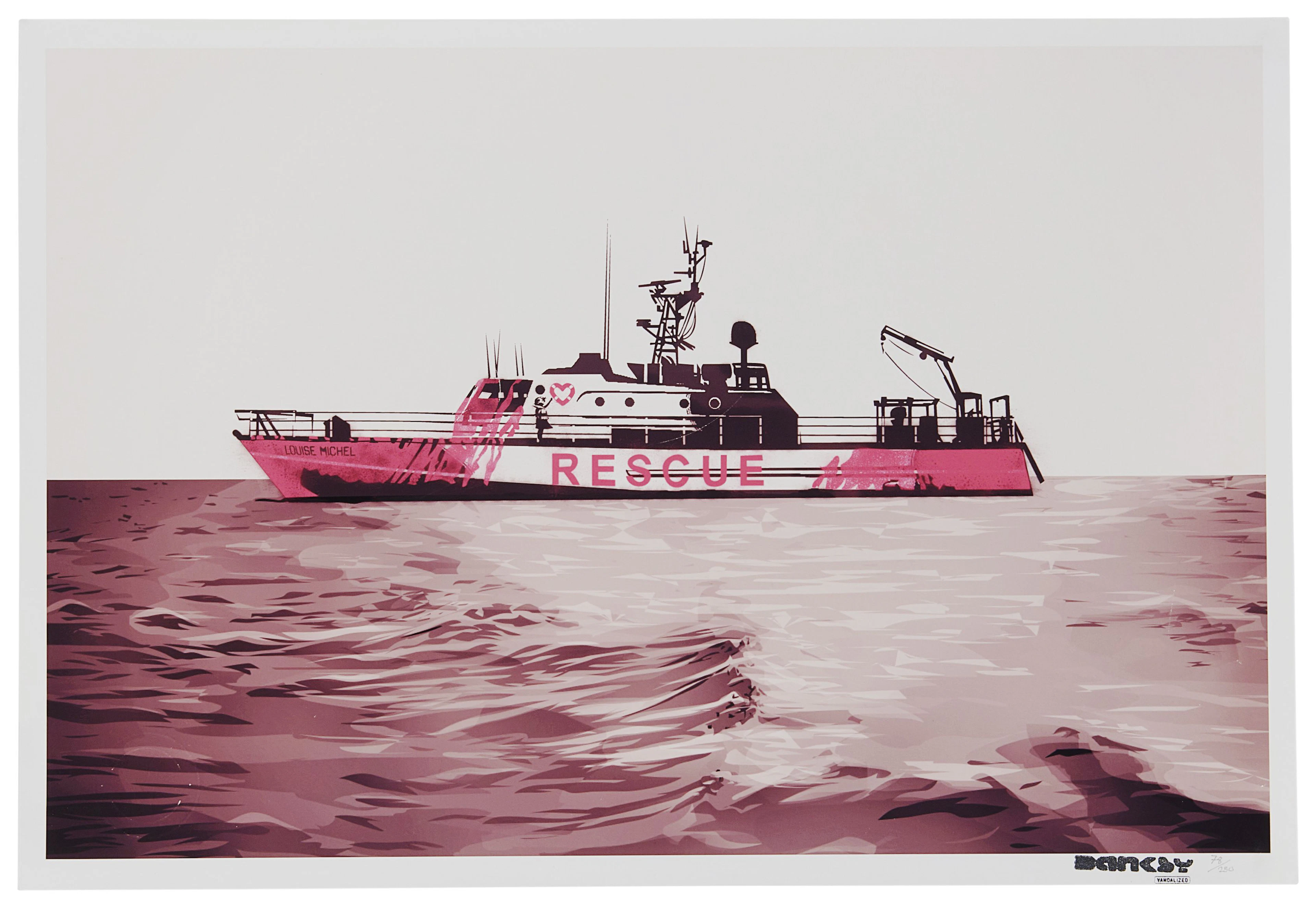 BANKSY x Post Modern Vandal The Louise Michel - 2020 Sérigraphie en couleurs