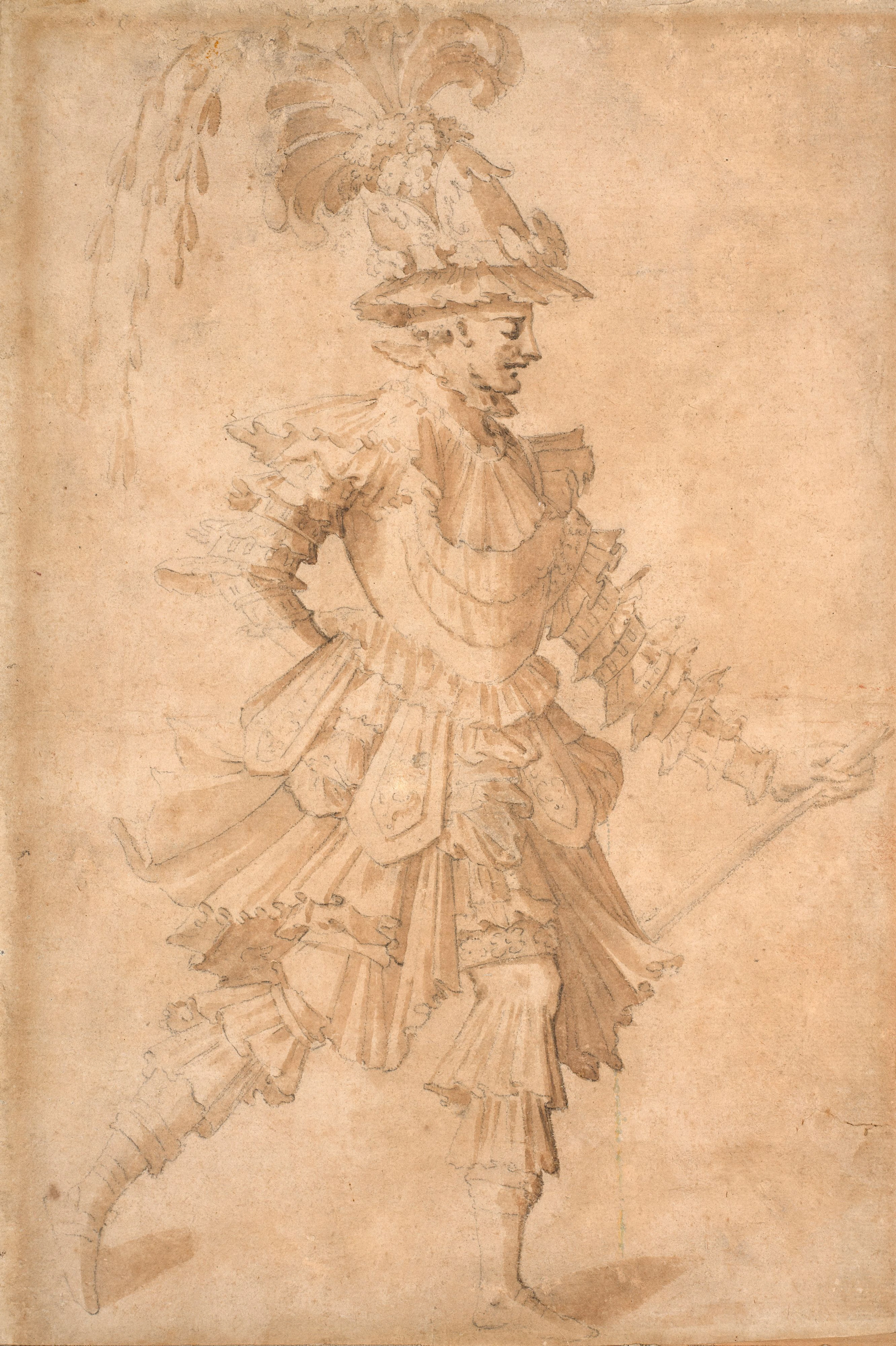 Seconde école de Fontainebleau Personnage en costume de...