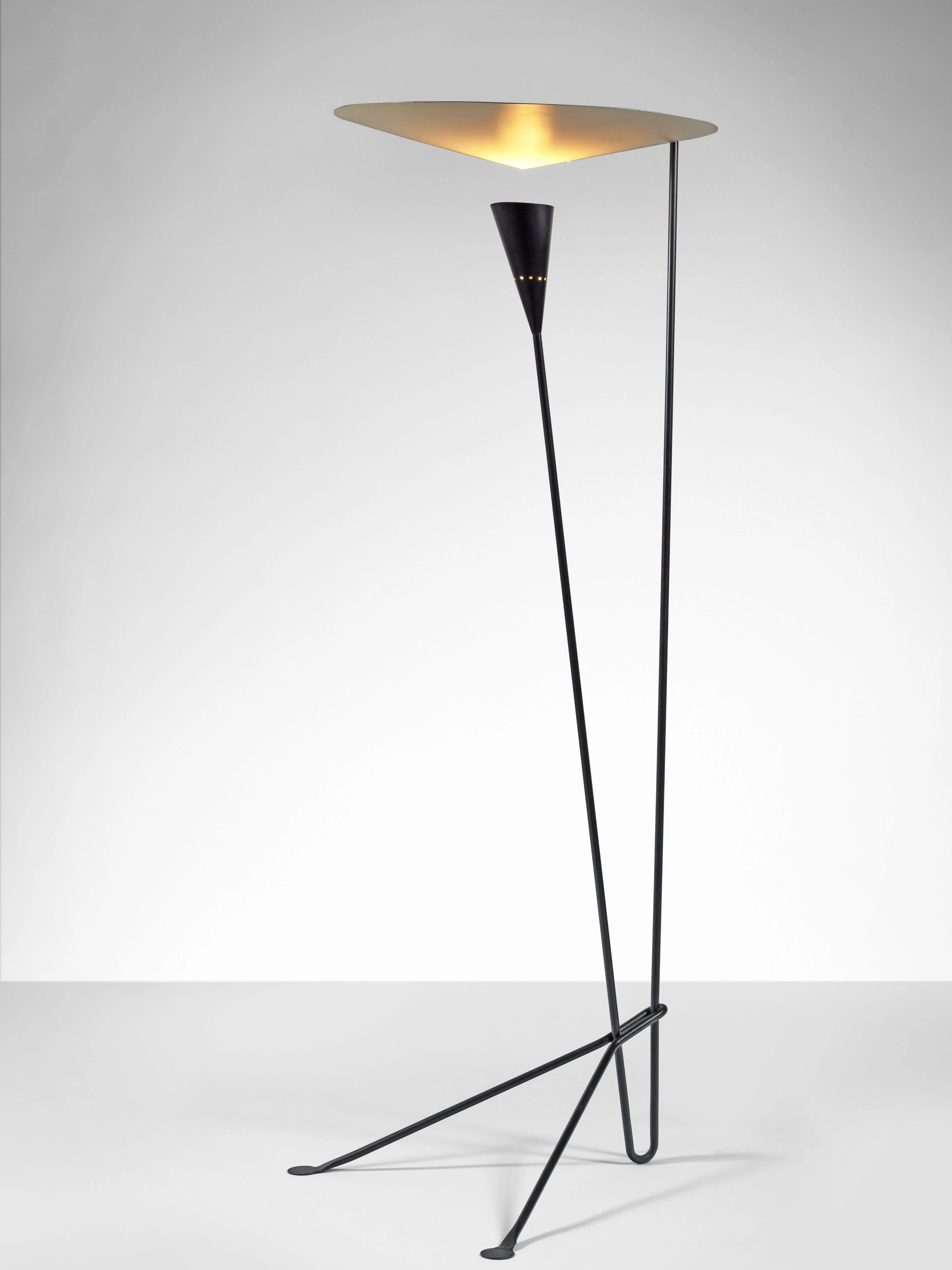 Michel BUFFET Né en 1931 Lampadaire modèle "B211" - circa 1953