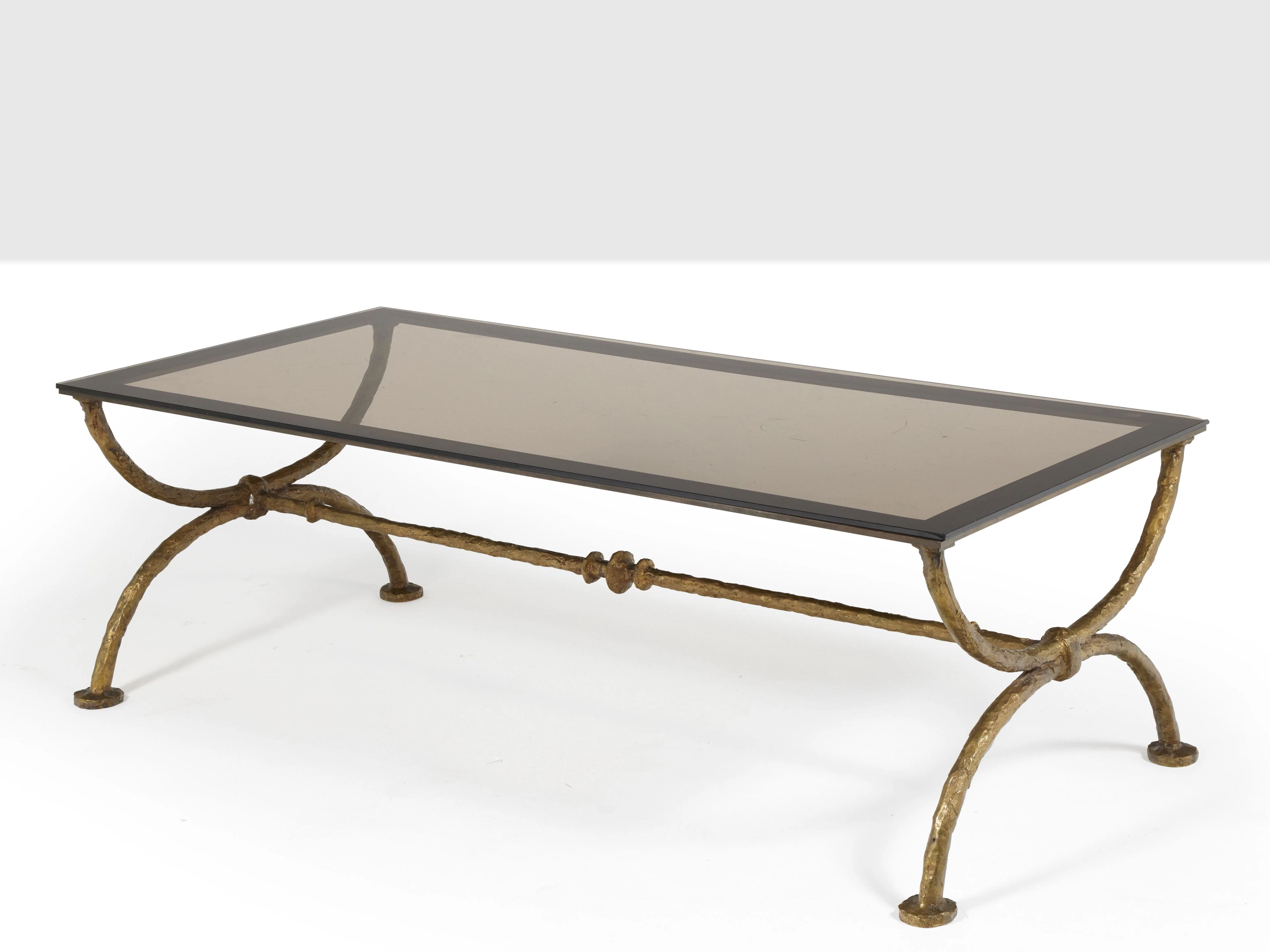 Diego GIACOMETTI 1902-1985 Table basse pieds en X - circa 1955-1960