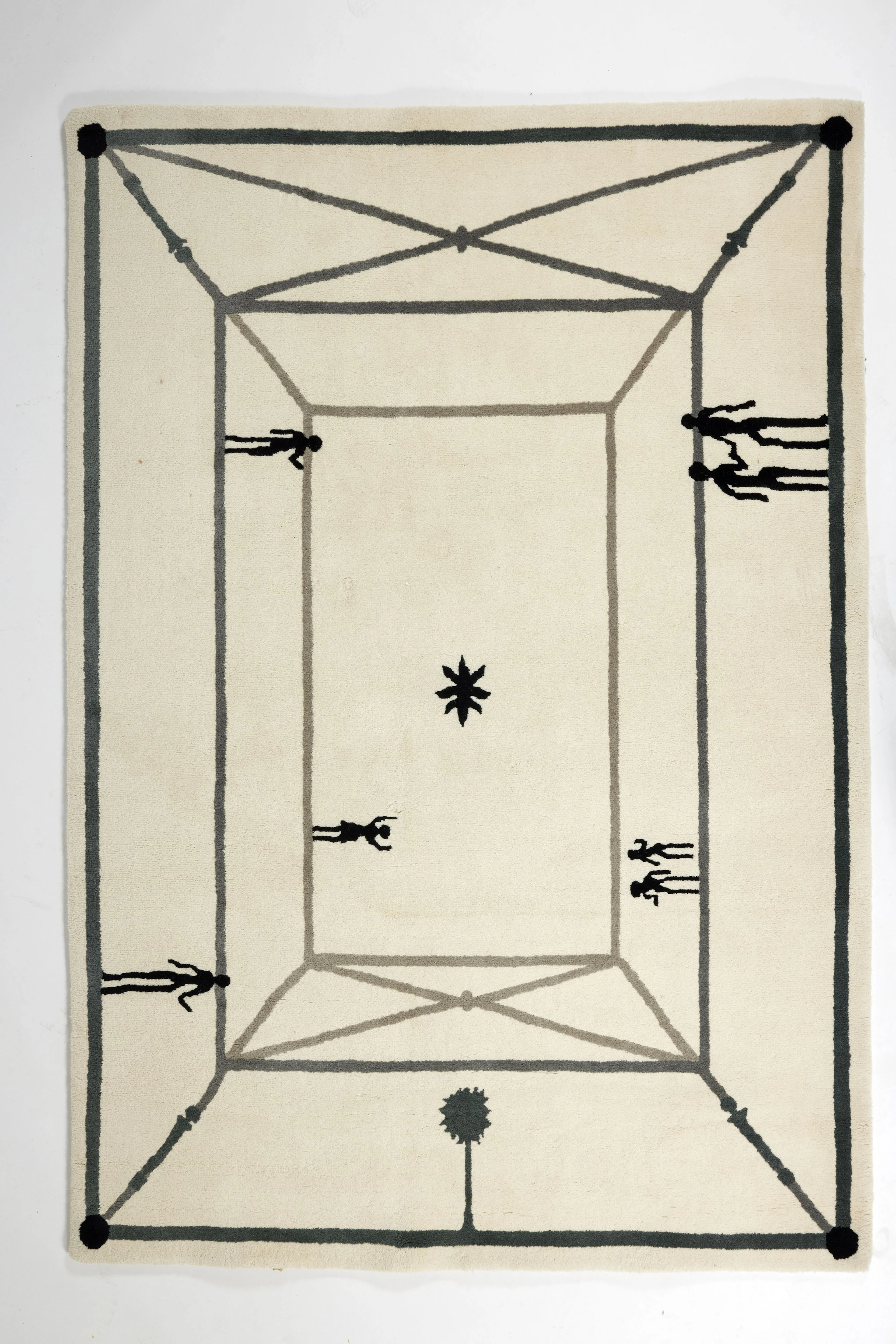 Diego GIACOMETTI 1902-1985 Tapis "La Rencontre" - modèle...