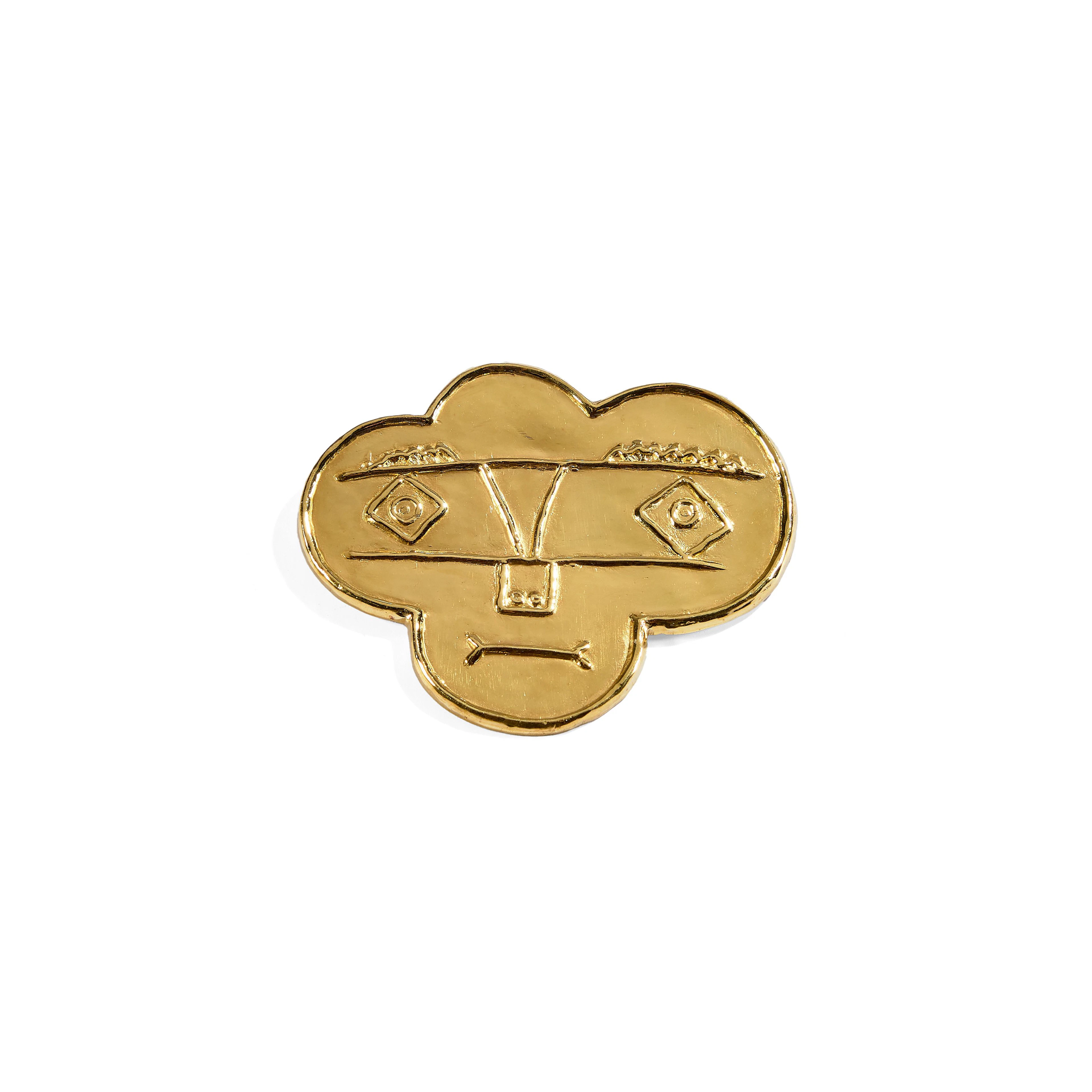 Pablo PICASSO (1881-1973) Pendentif "Compotier trèfle" - 1959 Or jaune 23K