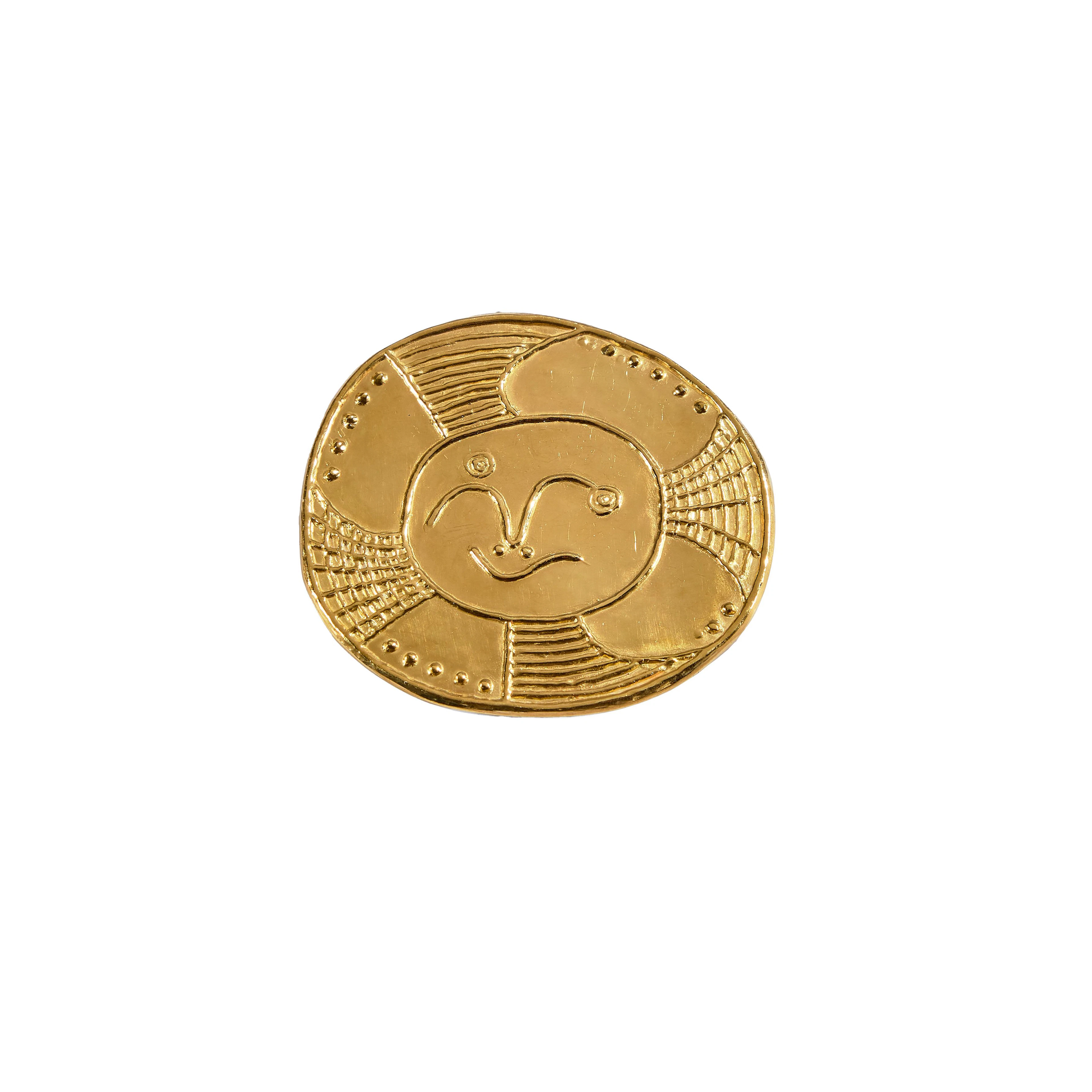 Pablo PICASSO (1881-1973) Pendentif "Rond" Or jaune 23K