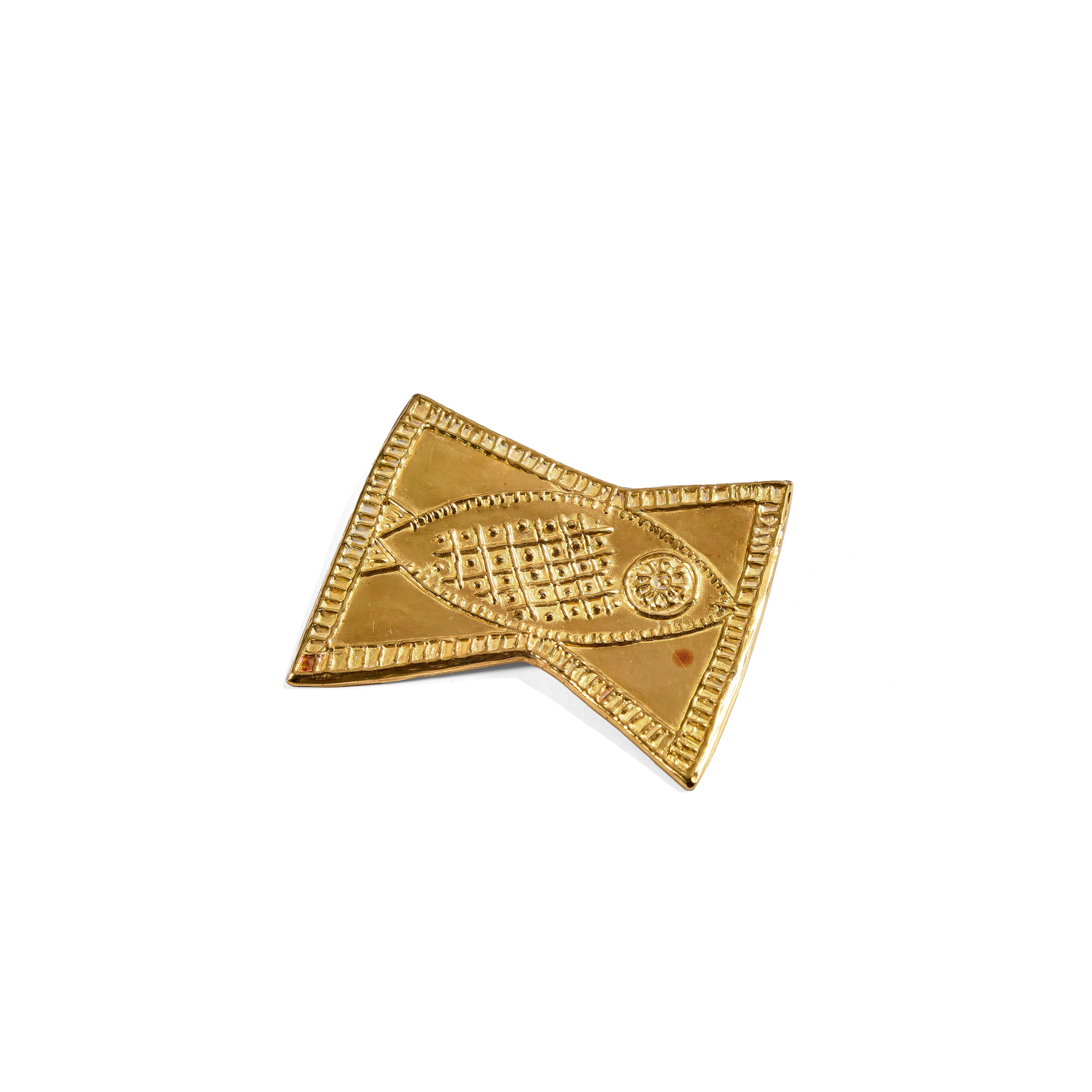 Pablo PICASSO (1881-1973) Pendentif "Poisson" - 1973 Or jaune 23K