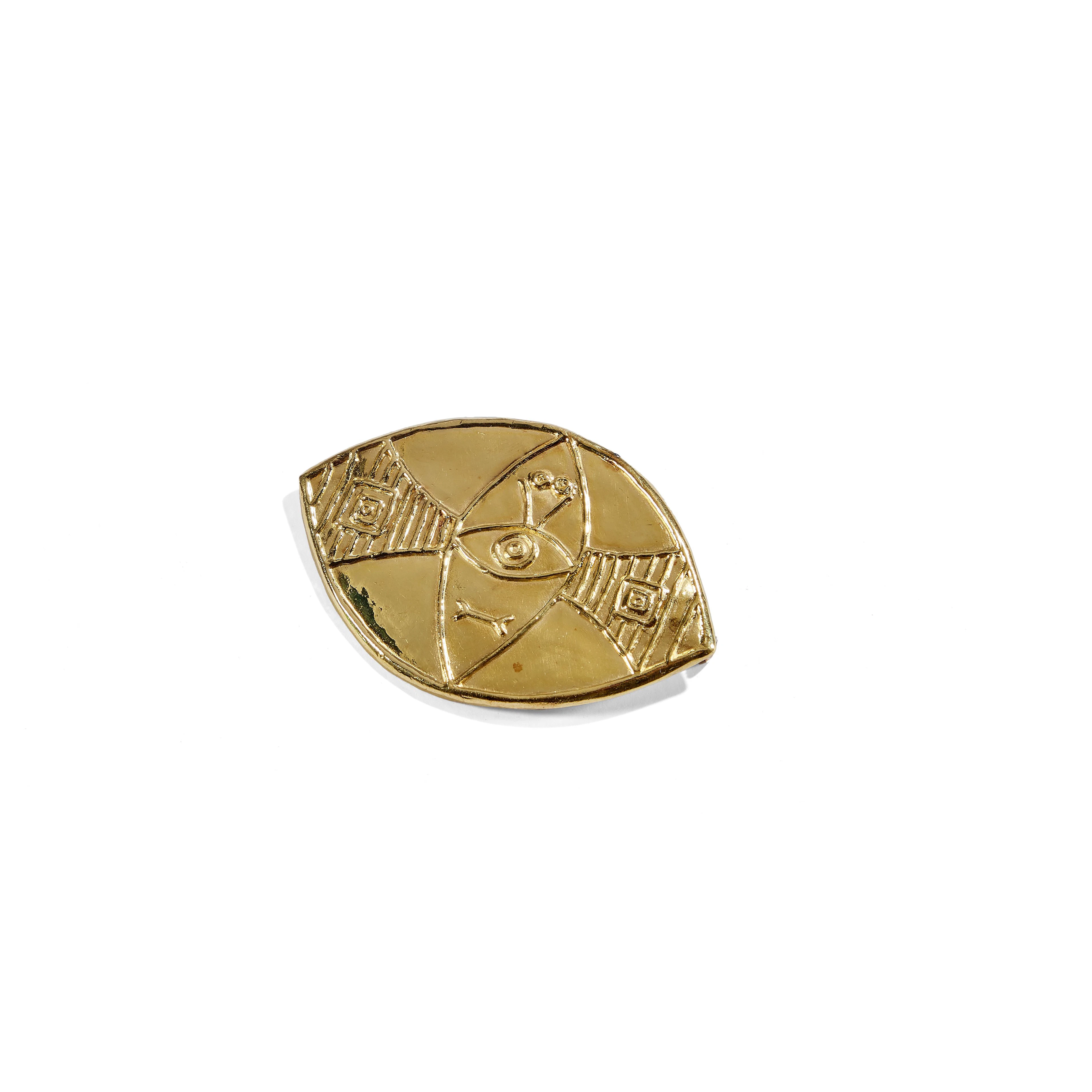 Pablo PICASSO (1881-1973) Pendentif "Ovale" - 1972 Or jaune 23K