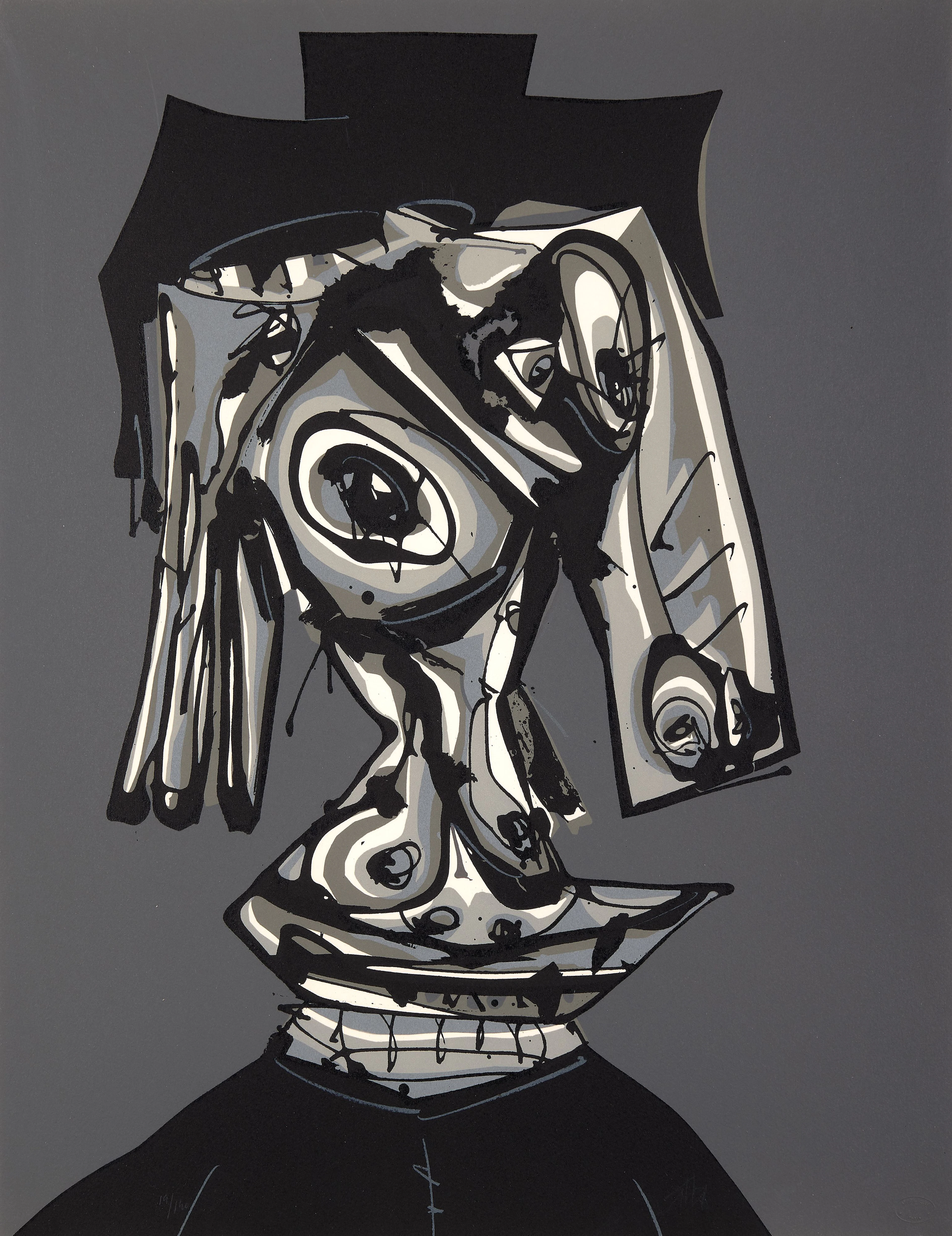 Antonio SAURA (1930 - 1998) Dora Maar Visitada III - 1986...